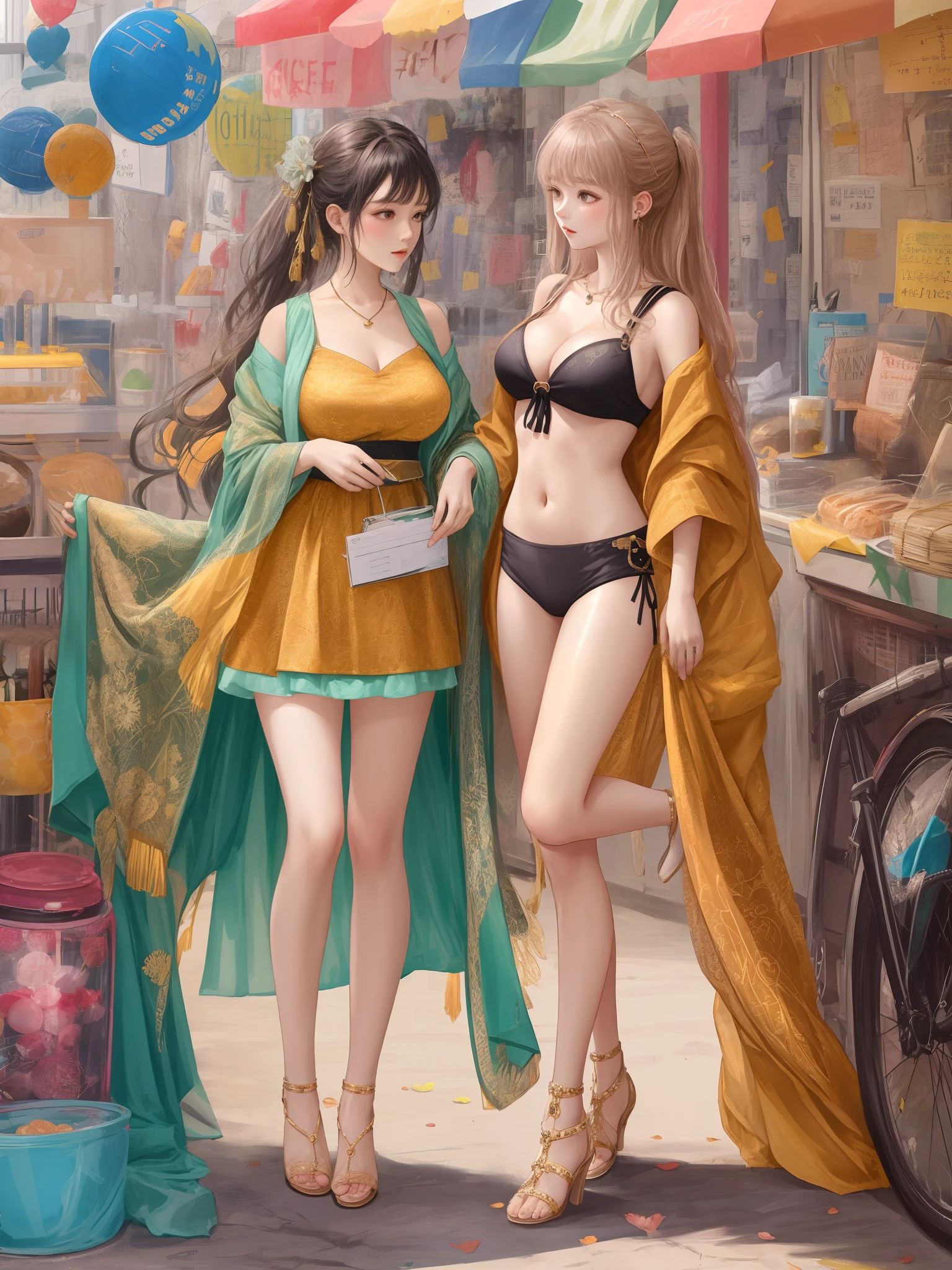Beautuful Women+Bigchest+Big legs+quadratic element+𣎴Get dressed