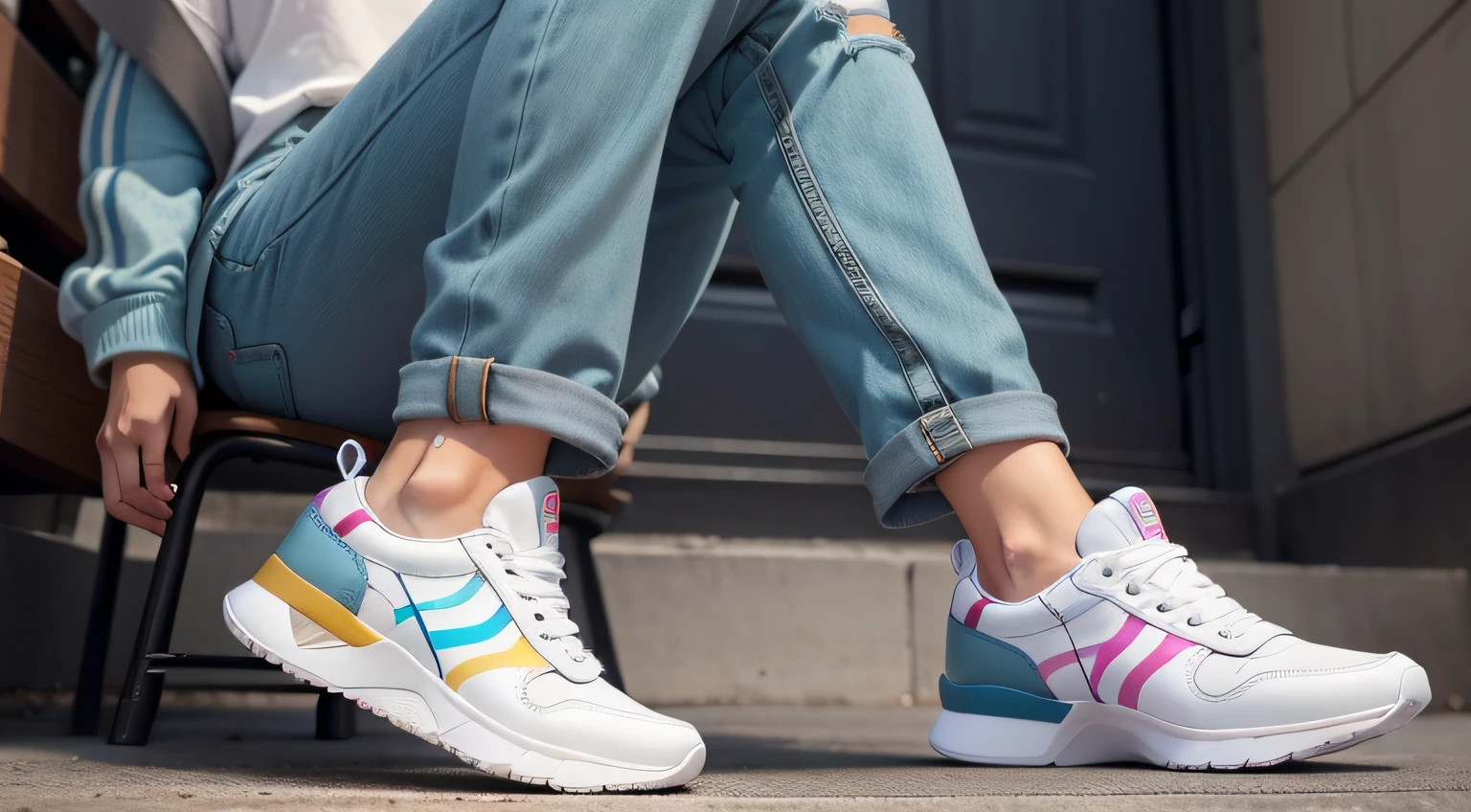 Crie um banner envolvente e horizontal para a minha loja na Shopee, with a special focus on our exceptional women's casual sneakers. The image should convey a relaxed and serious atmosphere simultaneously, destacando design exclusivo e detalhes do produto.

Detalhes a incluir:
- Women's casual tennis should be the highlight, preenchendo grande parte da imagem, allowing details to be visible.
- Use colors that complement the color palette of the sneaker, creating a visually pleasing atmosphere.
- Create a sense of sophistication and style, showing the sneakers in an elegant setting.
- Adicione elementos sutis de relaxamento, as a background that suggests a casual and comfortable environment.
- Inclua o nome da nossa loja "Privalita Sapatos" in a well-positioned and readable way.
- Garanta que o design seja profissional e equilibrado para transmitir seriedade.

The goal is to produce an eye-catching banner that captures the unique essence of our casual women's sneakers, captivating the attention of customers in search of fashion and comfort.

[estilo casual nada esportivo]