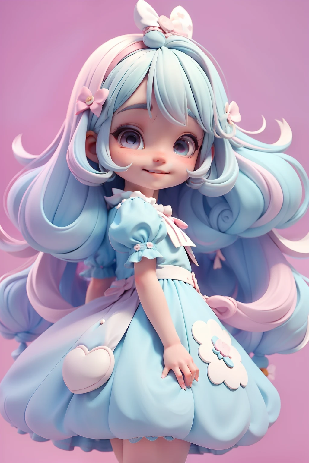 Loli cute Alice in the Wonderland, menina meiga, olhos delicados, pastel tone, cabelo e roupa multicolorido, sorriso delicado, fundo simples e branco