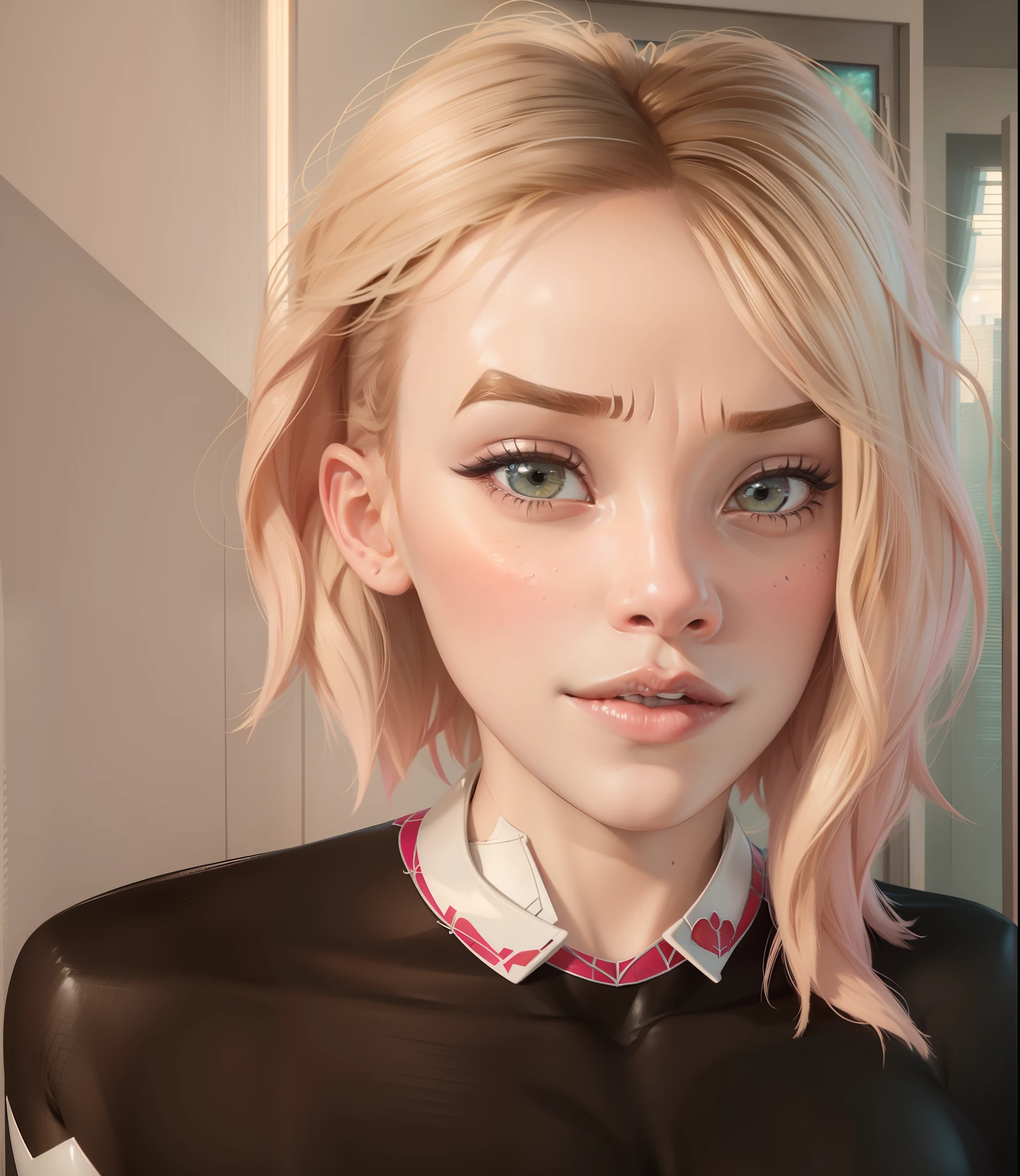 Emma Stone como Gwen Stacy, Mulher Aranha, Marvel, Spider-Man: Through the Spider-Verse, Realista, sexy