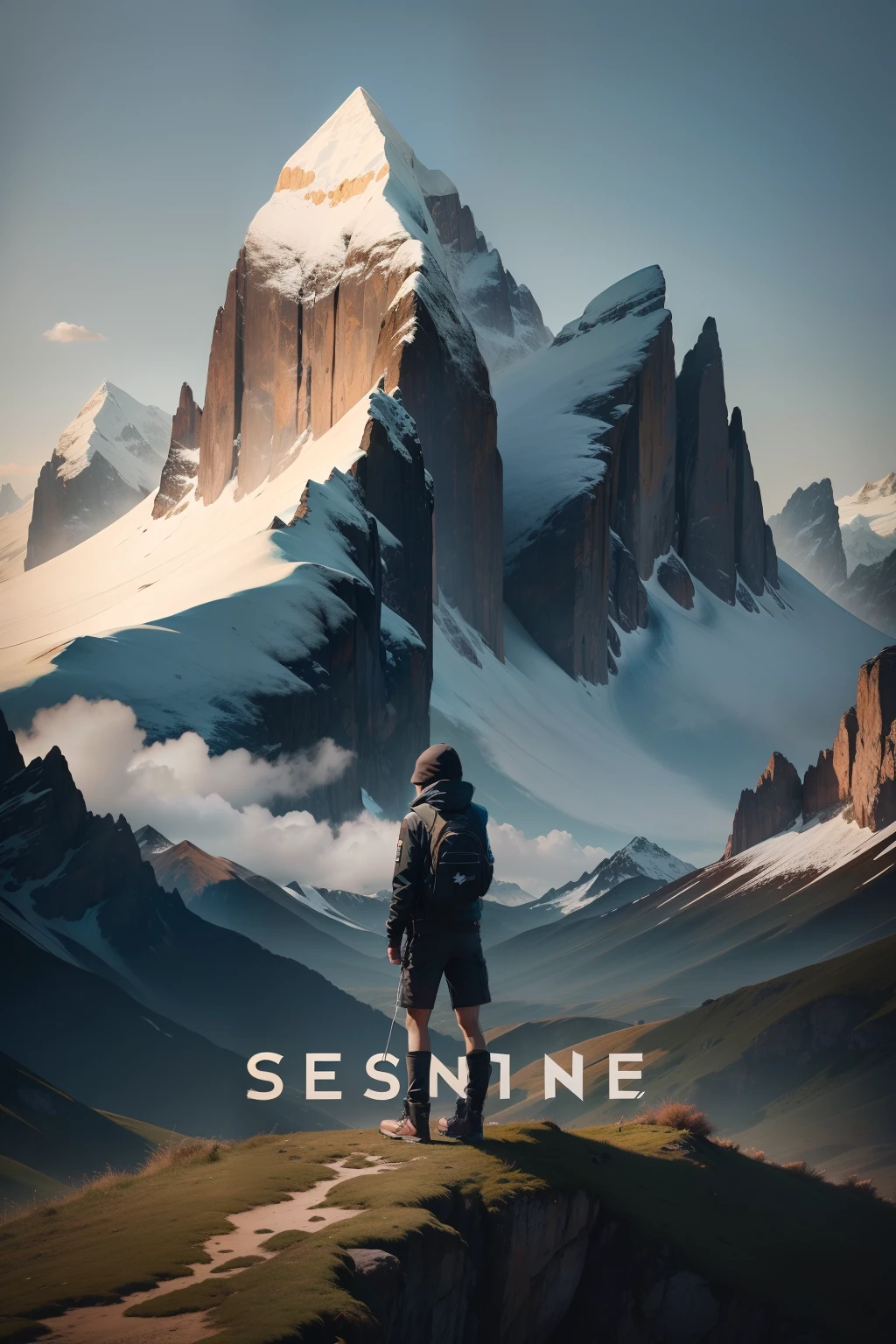 Crie uma imagem com o logo da PKstore em um fundo de paisagem, associating the brand with a sense of adventure or tranquility, dependendo do contexto.