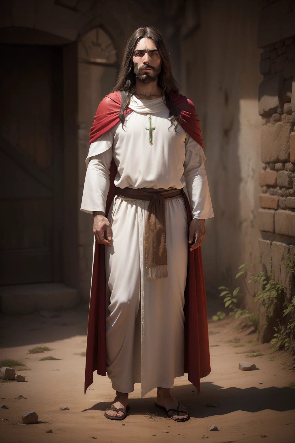 (((Jesus Cristo))), (((Coroa de espinhos))), Old Appearance, Roupa velha, Ultra realista, fotografia profissional,
