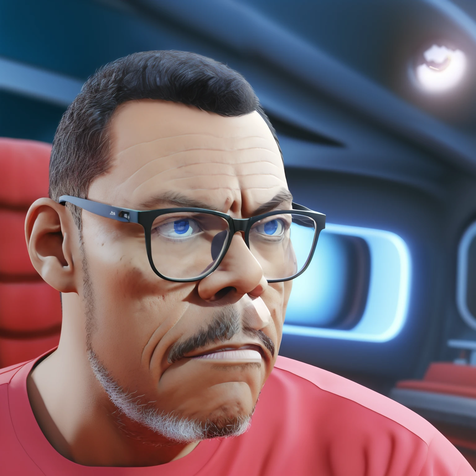 guttonervision8, [man with glasses], Pixar, renderizado, Cartoon, Popmart, estilo hiper-realista