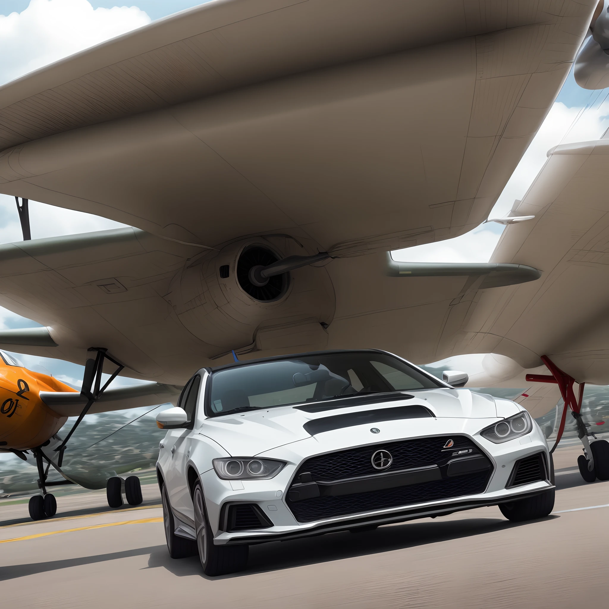 Carro saveira com motor de aviao