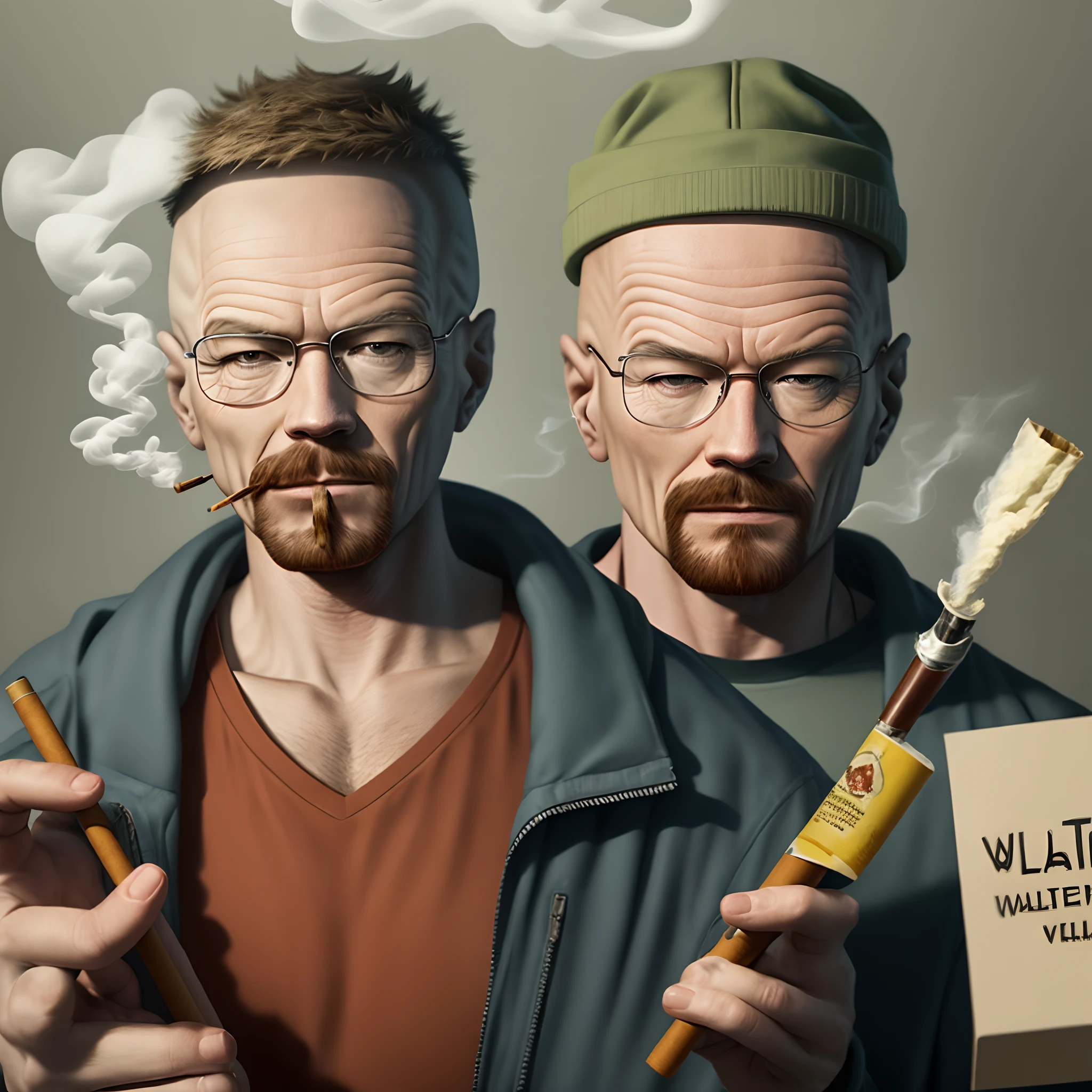 Walter white smoking weed