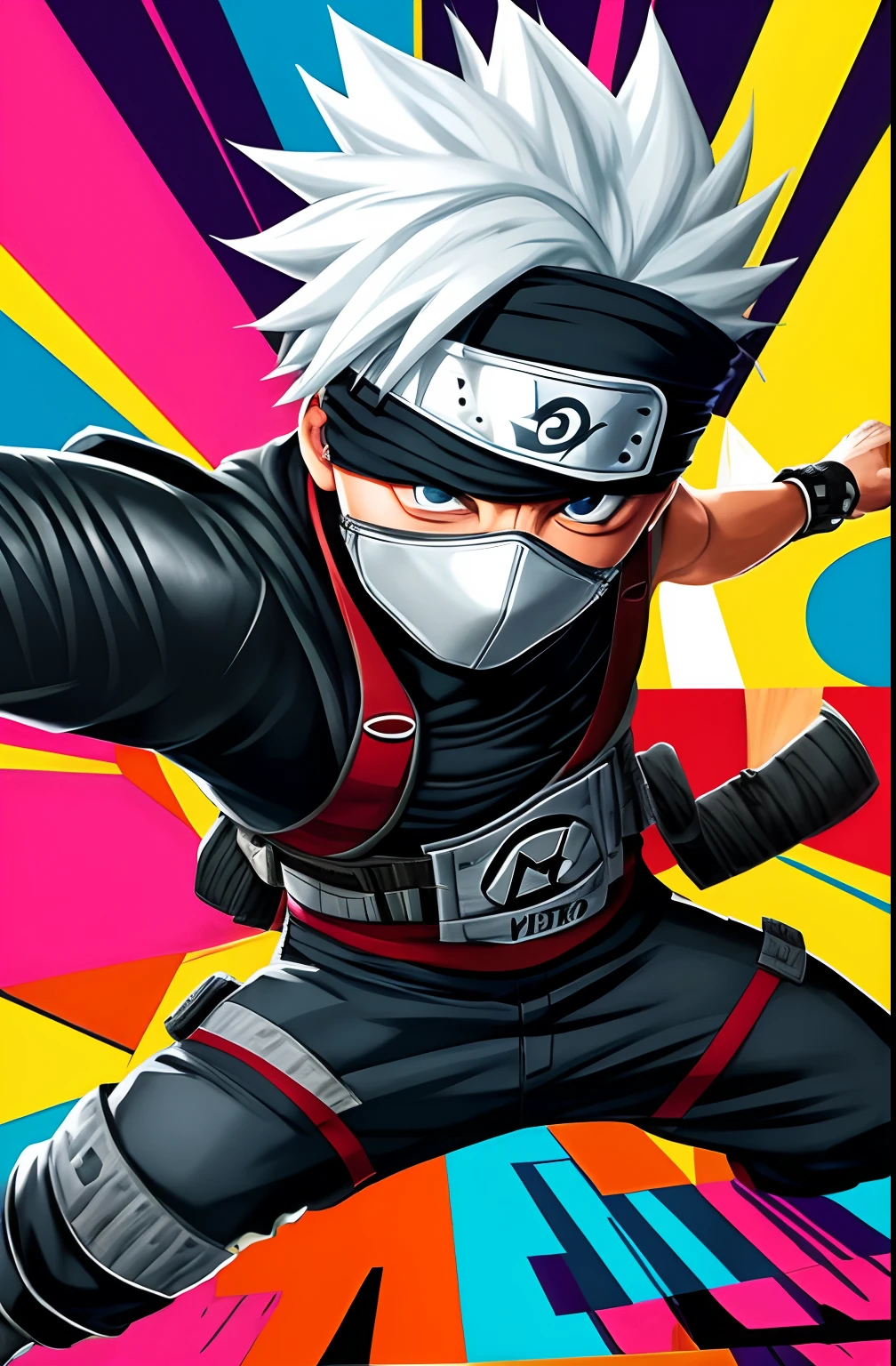 (Kakashi Hatake ),  Eduardo Kobra ,Romero Brito,The Filling Twins ,multidimensional geometric wall PORTRAIT, arte, Chibi,
Yang08k, lindo, Colouring,
Primary works, qualidade superior, melhor qualidade, Arte Oficial, Beautiful and Aesthetic, 16k