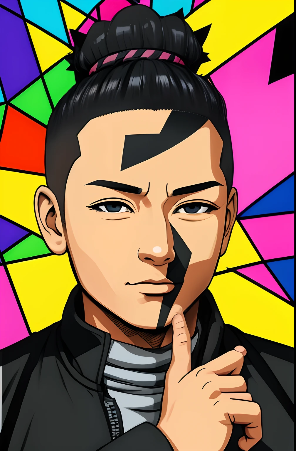 (Shikamaru Nara ), Eduardo Kobra ,Romero Brito,The Filling Twins ,multidimensional geometric wall PORTRAIT, arte, Chibi,
Yang08k, lindo, Colouring,
Primary works, qualidade superior, melhor qualidade, Arte Oficial, Beautiful and Aesthetic, 16k