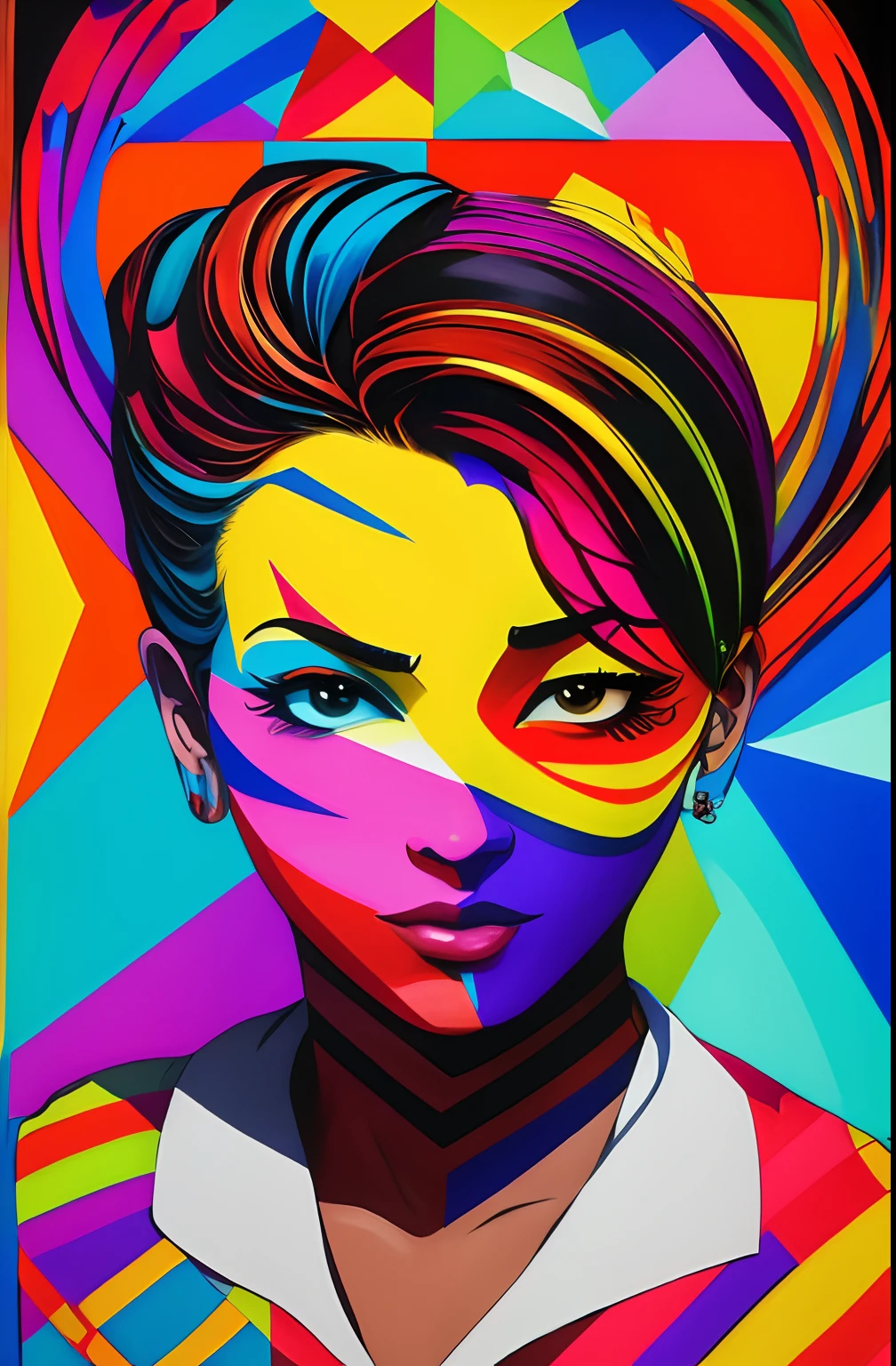 ( Choji Akimichi),  Eduardo Kobra ,Romero Brito,The Filling Twins ,multidimensional geometric wall PORTRAIT, arte, Chibi,
Yang08k, lindo, Colouring,
Primary works, qualidade superior, melhor qualidade, Arte Oficial, Beautiful and Aesthetic, 16k