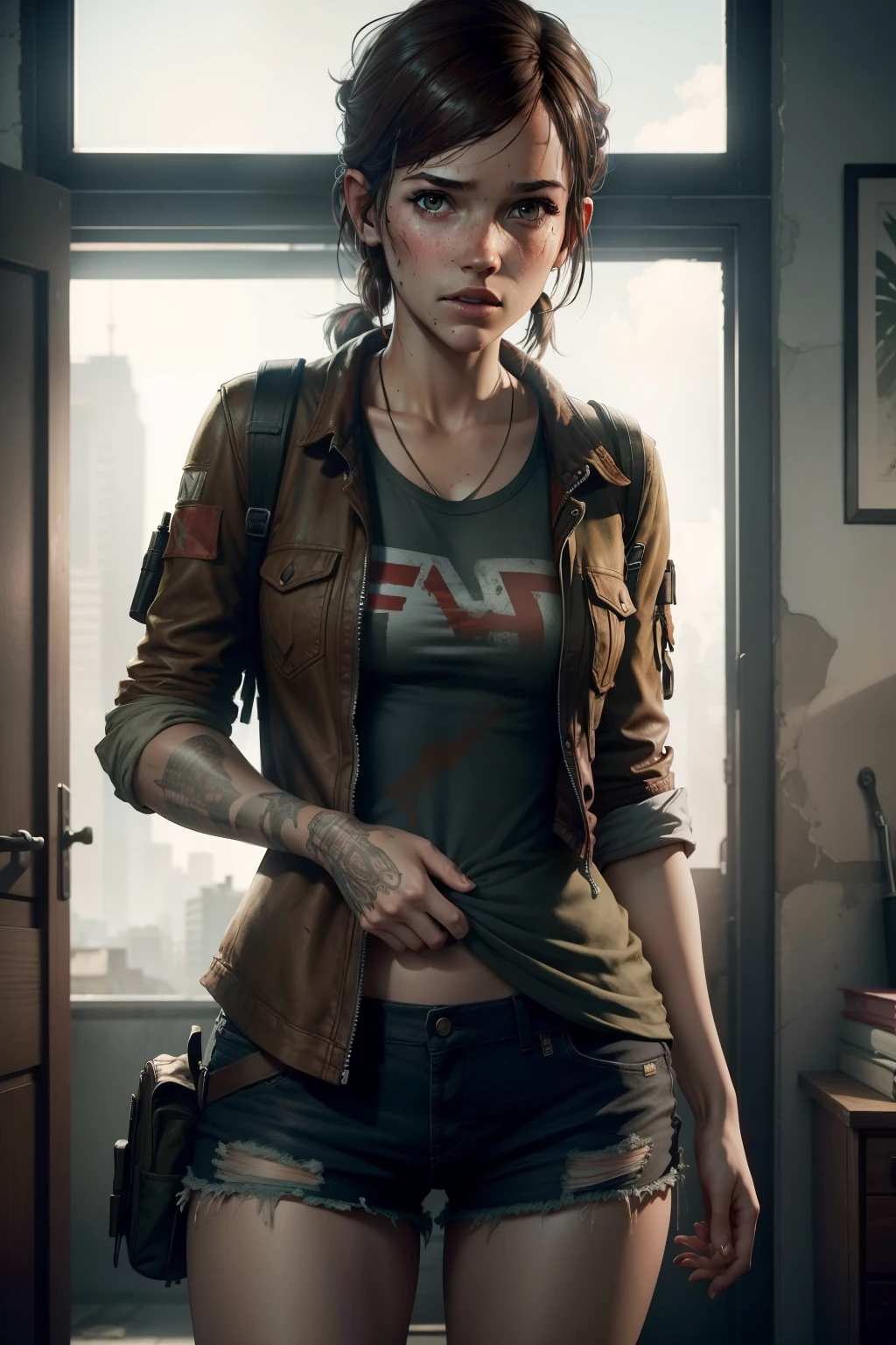 Ellie adult from the last of us, sexy clothes