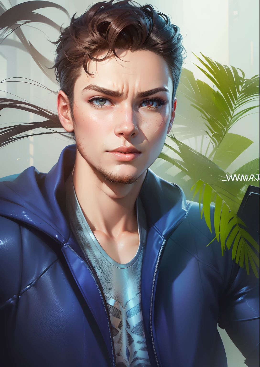 (Award Winning Digital Artwork:1.3) of (Sketch:1.3),(Energetic:1.3) Spidey, EmmaRob,CGSociety,ArtStation,(Saturated:1.3),(close portrait:1.3),(Feminine:1.4),(beautiful:1.4),(attractive:1.3),handsome,calendar pose,perfectly detailed eyes,studio lighting,thematic background and my original face