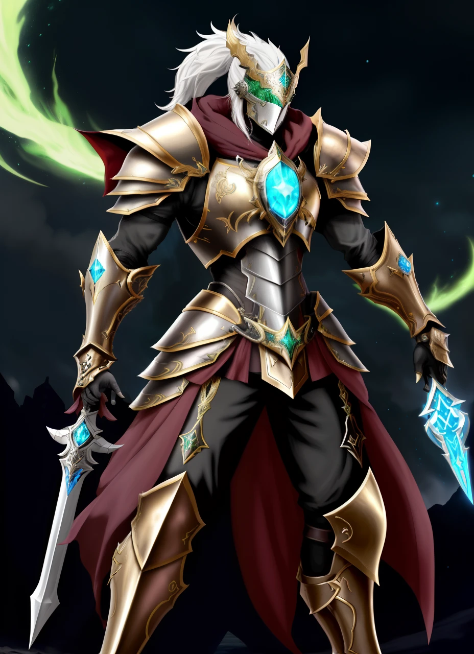 JRPG, anime, um personagem de desenho animado com um traje vermelho e dourado, exoesqueleto ornamentado, Armadura corrompida, intrincada armadura mecha brilhante, muscular eldritch clockwork, wearing witchblade armor, glowing green soul blade, Armadura fractal intrincada, ornate bikini armor, armadura brilhante elegante, armadura verde, Armadura obsidiana de ouro pesado, Intrincado Assasin, botas verdes escuras, Winds in the feet, standingn, Kamen Rider Wizard Armor, anime, RPG, jrpg, final fantasy X, final fantasy XII