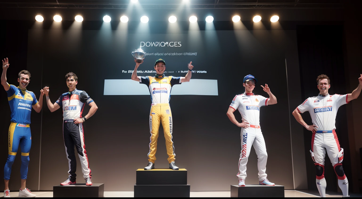 Podium dreams achievements arrival award trophy Winner victory race wins applause
