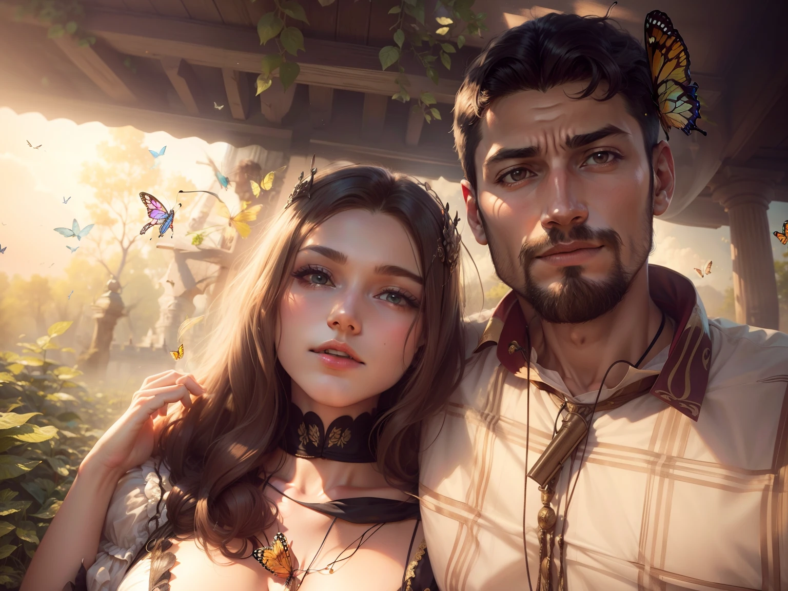 King and Queen with Butterfly