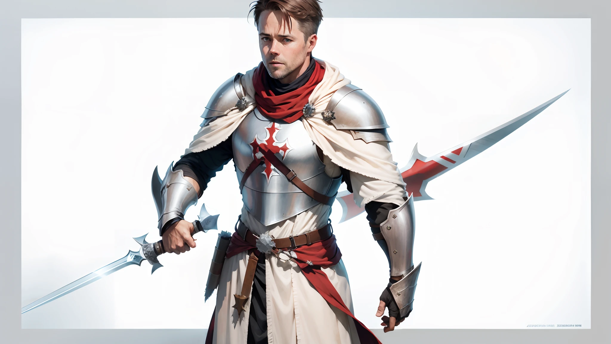 Michael Owen as a Templar Crusader realistic, with no helmet