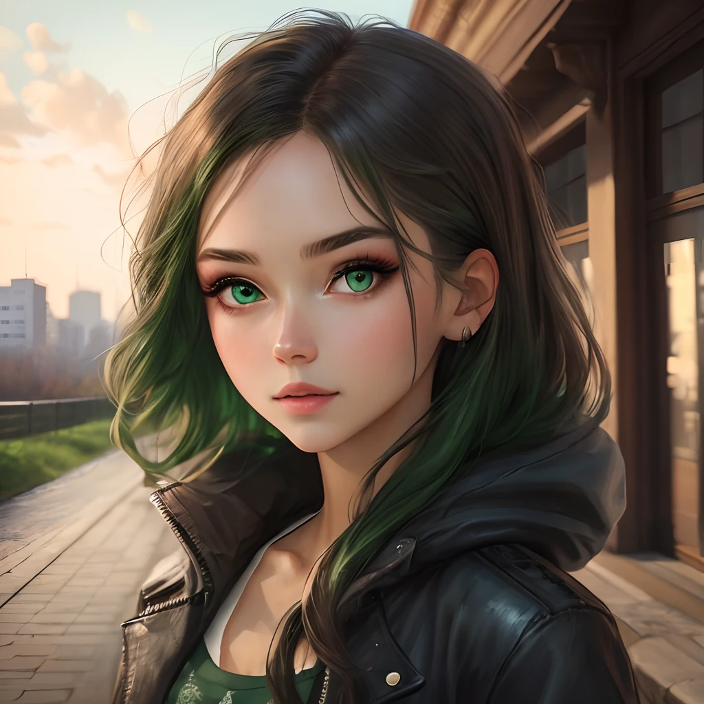 Girl with green eyes