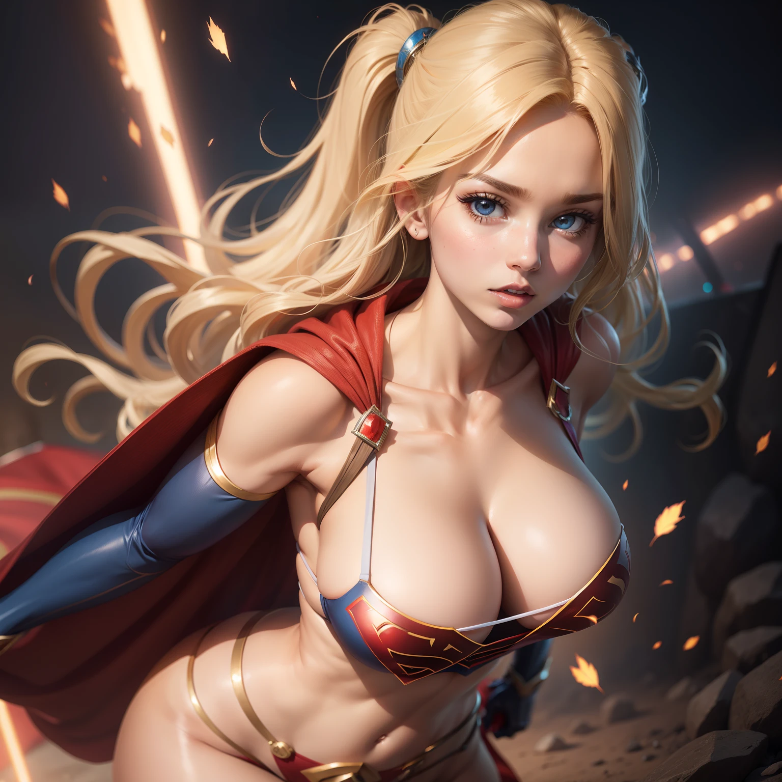 Woman body set large breasts、Supergirl Costume Micro Bikini