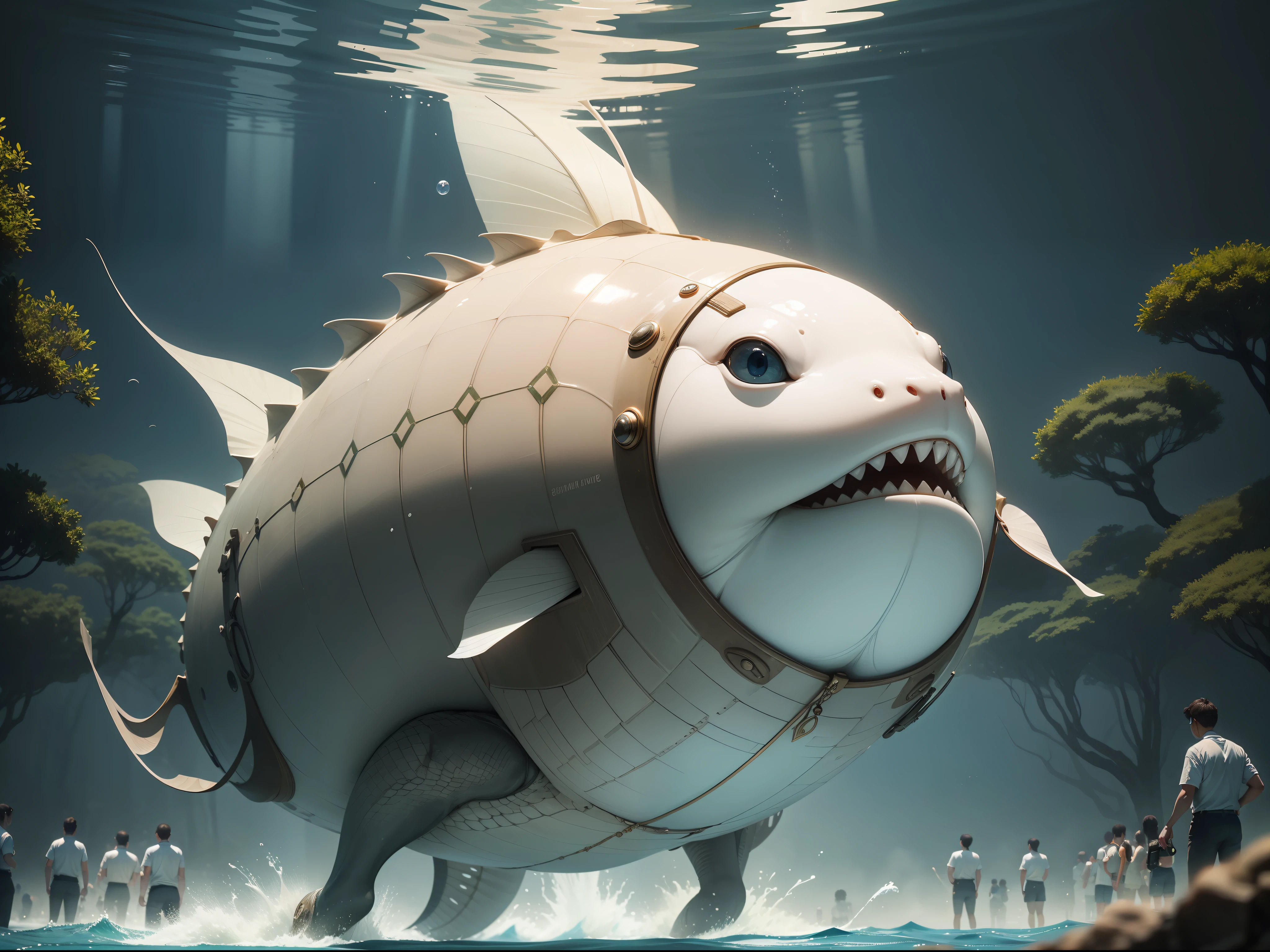 I don't usually have a chance to see it.、A delicate singular creature swimming in water the size of a palm.、Friendly soft-bodied creature、A large crowd surrounded by a large illuminated tank