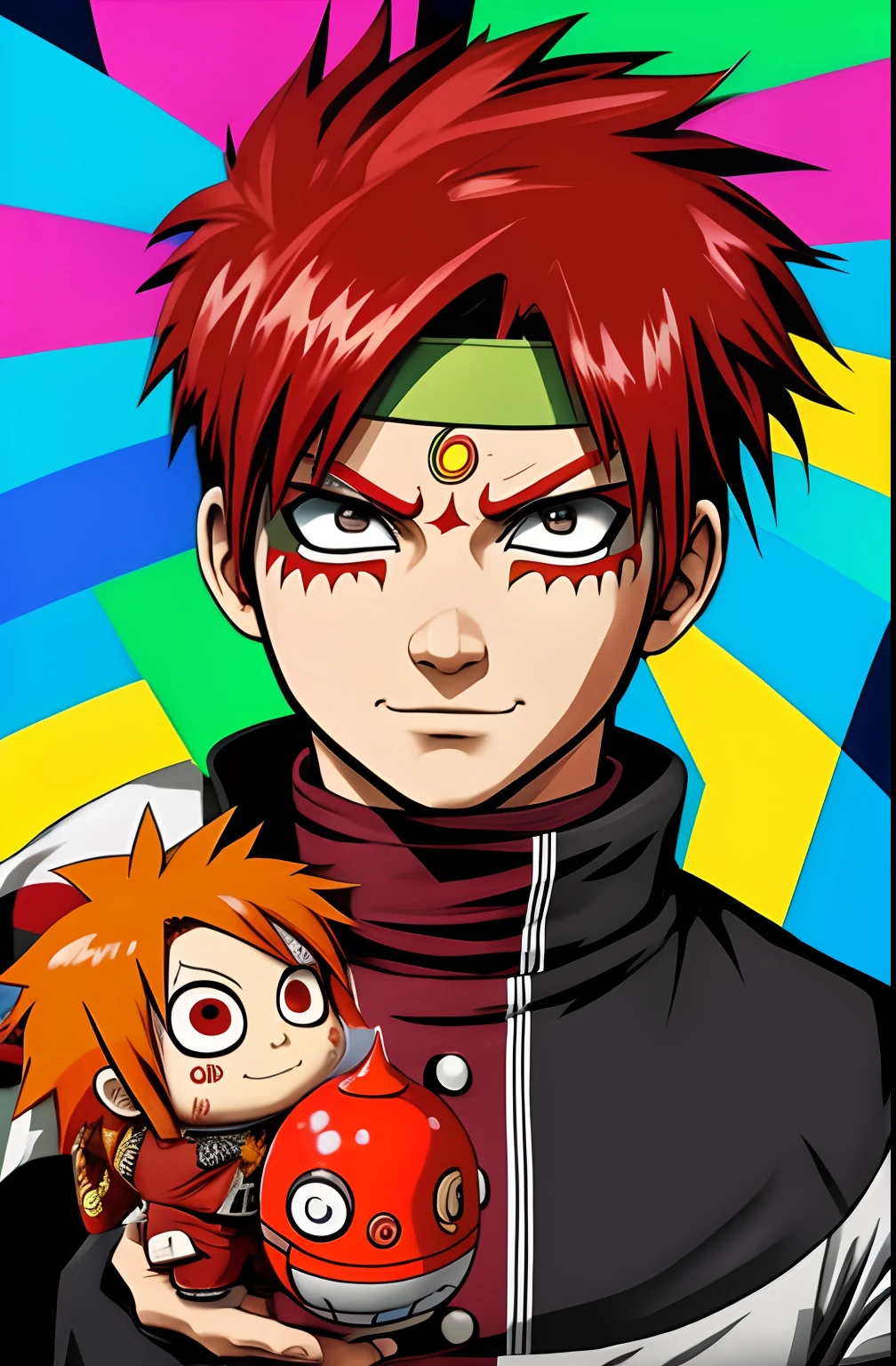 (Gaara ), Eduardo Kobra ,Romero Brito,The Filling Twins ,multidimensional geometric wall PORTRAIT, arte, Chibi,
Yang08k, lindo, Colouring,
Primary works, qualidade superior, melhor qualidade, Arte Oficial, Beautiful and Aesthetic, 64k