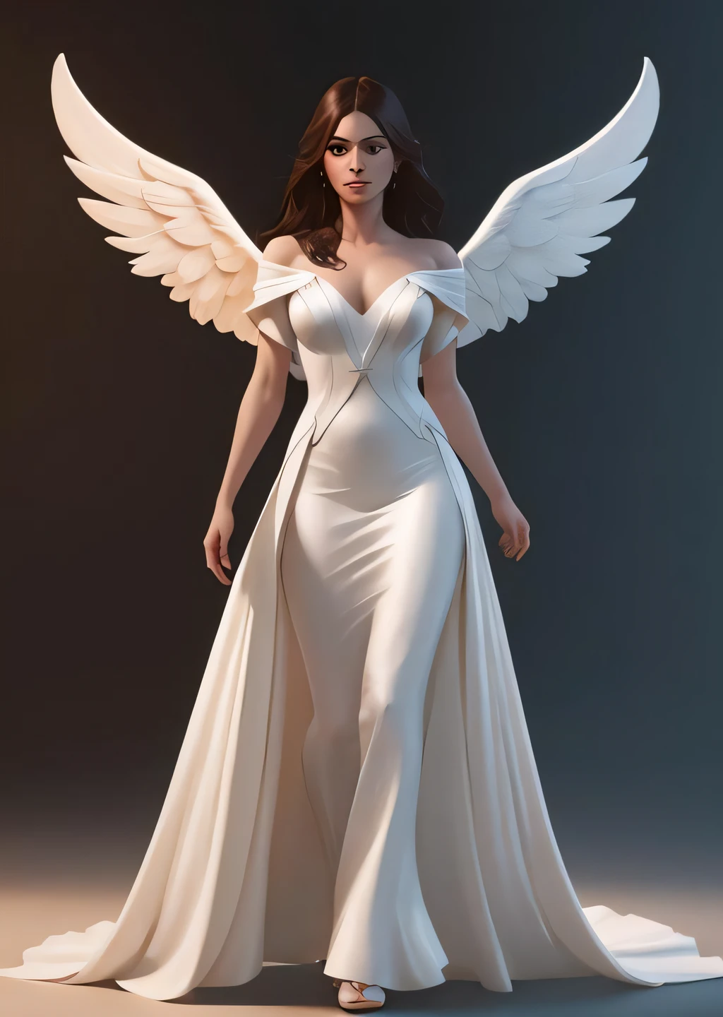young girl angel, with floating hair, flowing white gown, highly detailed, digital painting, artstation, concept art, smooth, sharp focus, illustration, unreal engine 5, 8k, art by artgerm and greg rutkowski and alphonse mucha