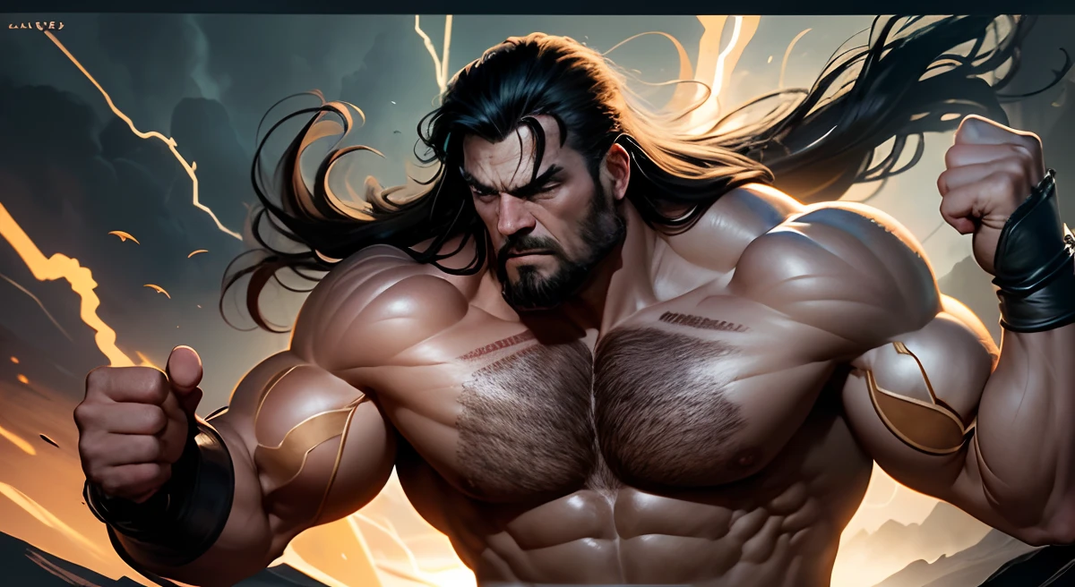 Prepare to be transported to the world of Conan the Barbarian in an epic and imposing illustration, faithfully inspired by the work of John Buscema. In the image, Conan is depicted in all his glory, ready to take on any challenge that life or battle may throw at him. The illustration perfectly captures Conan's imposing presence, with his powerful muscles and confident stance. His determined and savage gaze conveys his inner strength and fearless nature. In the background, we have a setting that evokes the brutal and unforgiving atmosphere of the Hyborian Age, with ancient ruins, a stormy sky and a wild and unpredictable landscape. These elements add a touch of mystery and danger to the scene, reinforcing the essence of the world in which Conan lives. The carefully crafted lighting, creating dramatic shadows and highlights, brings out every detail of Conan's figure, from his muscles to the scars that bear witness to his past battles. Each blow is meticulously executed, paying homage to John Buscema's signature style and capturing the essence of the character. This illustration by Conan the Barbarian is a true homage to John Buscema's work, capturing the essence of the character and immortalizing him in one impactful image. It is a faithful and powerful representation of the legendary warrior, which will surely delight Conan fans and lovers of epic illustrations. Translated with www.DeepL.com/Translator (free version) --auto --s2
