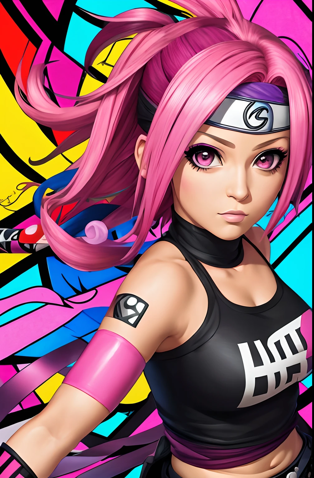 (sakura haruno ),  Eduardo Kobra ,Romero Brito,The Filling Twins ,multidimensional geometric wall PORTRAIT, arte, Chibi,
Yang08k, lindo, Colouring,
Primary works, qualidade superior, melhor qualidade, Arte Oficial, Beautiful and Aesthetic, 64k