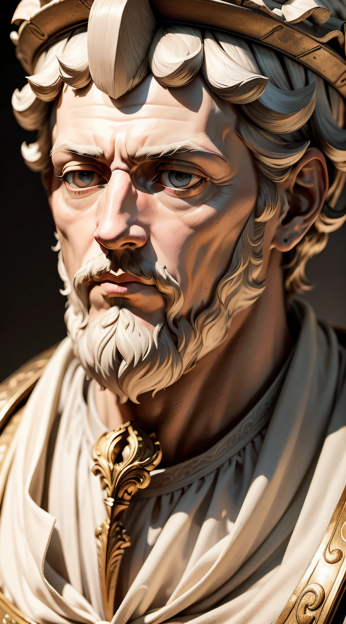 Marcus Aurelius, episch, Detailliertes gesicht, philosopher