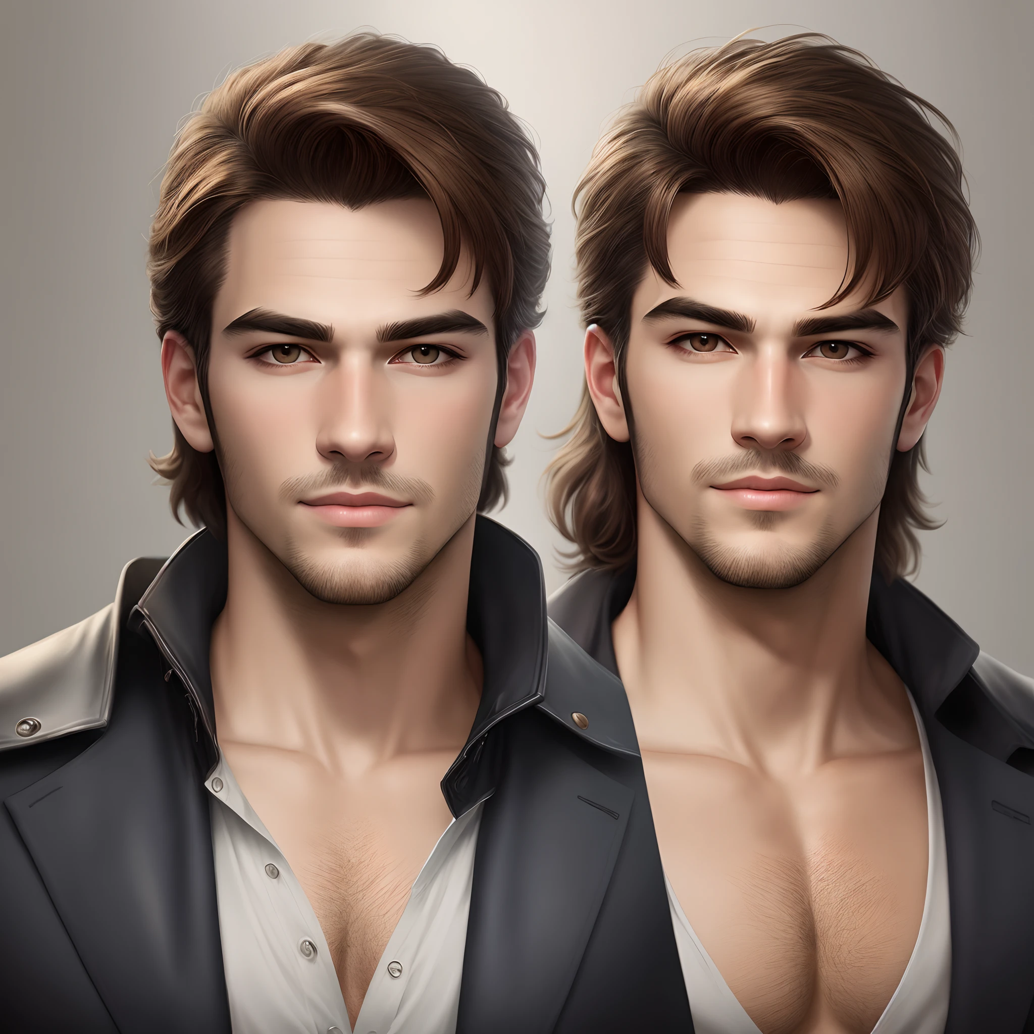 Change background handsome realistic face