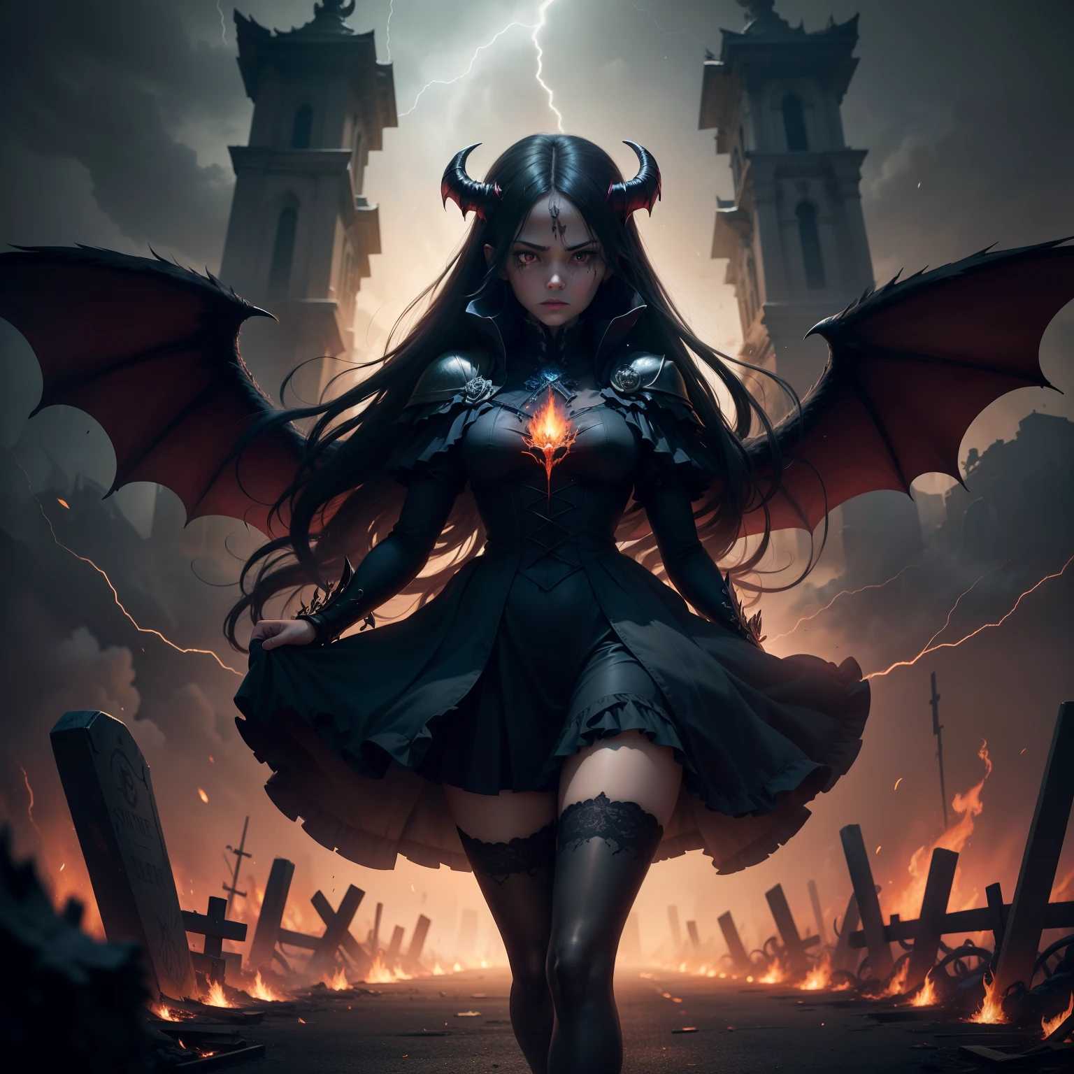 (dark skin), (demon horns), large breasts,
Immortal temptation takes over my mind
Condemned
Fallen weak on my knees, summon the strength
Of mayhem
I am the storm that is approaching
Provoking black clouds in isolation
I am reclaimer of my name
Born in flames, I have been blessed
My family crest is a demon of death
Forsakened, I am awakened
A phoenix's ash in dark divine
Descending misery
Destiny chasing time
Inherit the nightmare, surrounded by fate
Can't run away
Keep walking the line between the light
Led astray
Through vacant halls I won't surrend5r
The truth rev5aled in eyes of ember
We fight through fire and ice forever
Two souls once lost, and now they remember
I am the storm that is approaching
Provoking black clouds and isolation
I am reclaimer of my name
Born in flames, I have been blessed
My family crest is a demon of death
Forsakened, I am awakened
A phoenix's ash in dark divine
Descending misery
Destiny chasing time
Disappear into the night
Lost shadows left behind
Obsession's pulling me
Fading, I've come to take what's mine
Lurking in the shadows under veil of night
Constellations of blood pirouette
Dancing through the graves of those who stand at my feet
Dreams of the black throne I keep on repeat
A derelict of darkness, summoned from the ashes
The puppetmaster congregates all the masses
Pulling strings, twisting minds as blades hit
You want this power? Then come try and take it
Beyond the tree
Fire burns
Secret love
Bloodline yearns
Dark minds embrace
Crimson joy
Does your dim heart
Heal or destroy?
Bury the light deep within
Cast aside, there's no coming home
We're burning chaos in the wind
Drifting in the ocean all alone