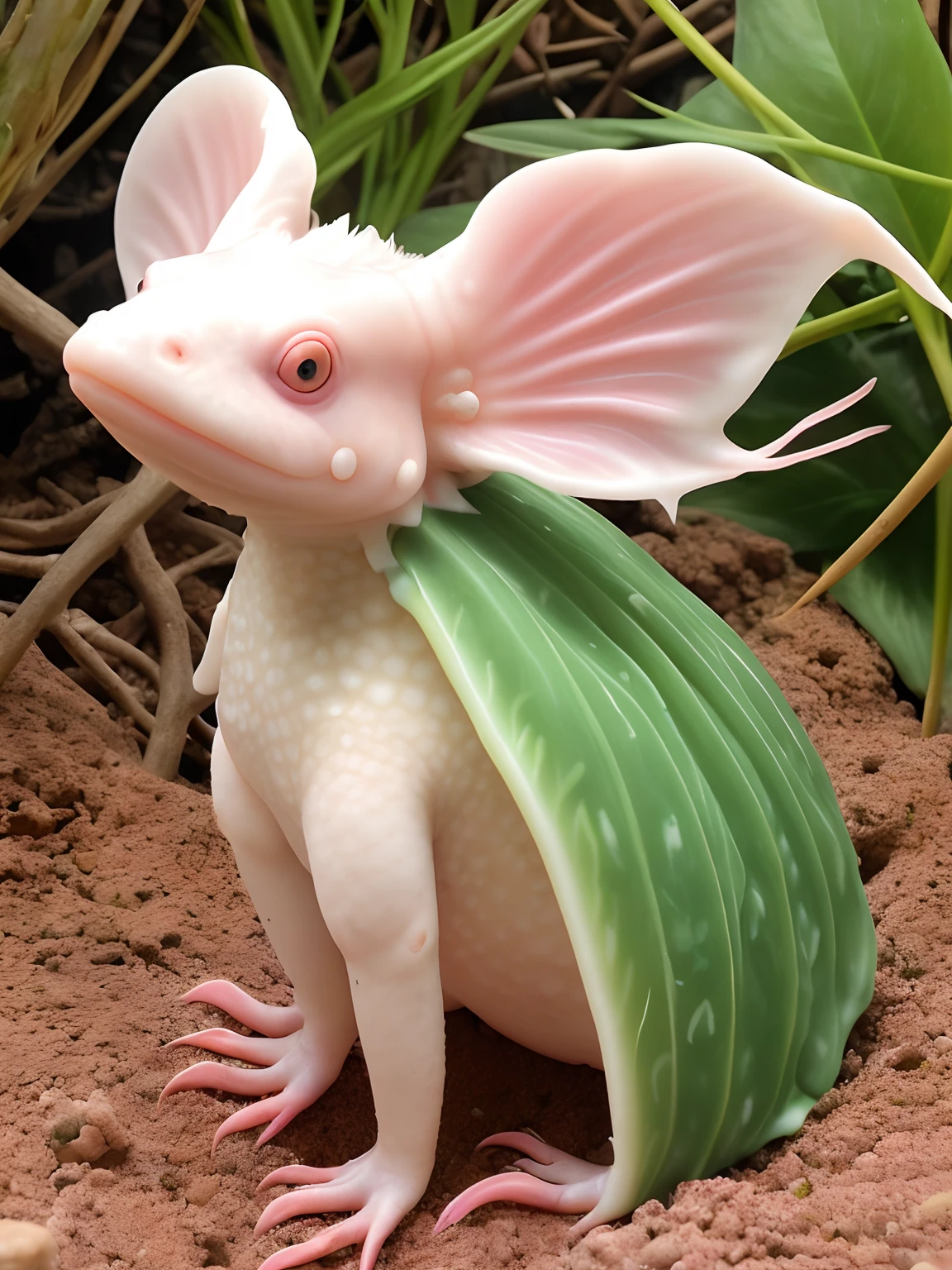 araffe com cabelo rosa e corpo branco e cauda deitada em uma rocha, axolote bonito, um axolote, Axolotl, Criatura do axolote, fofo! biomechanical axolotl, CuAxolotl, axolote rosa em um balde, albino dwarf, albino mystic, salamandra, new species