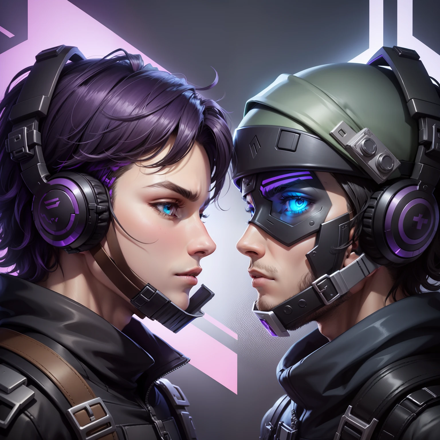 Profile photo for twitch in the male fortnite style with mirrored mask on the timeless character