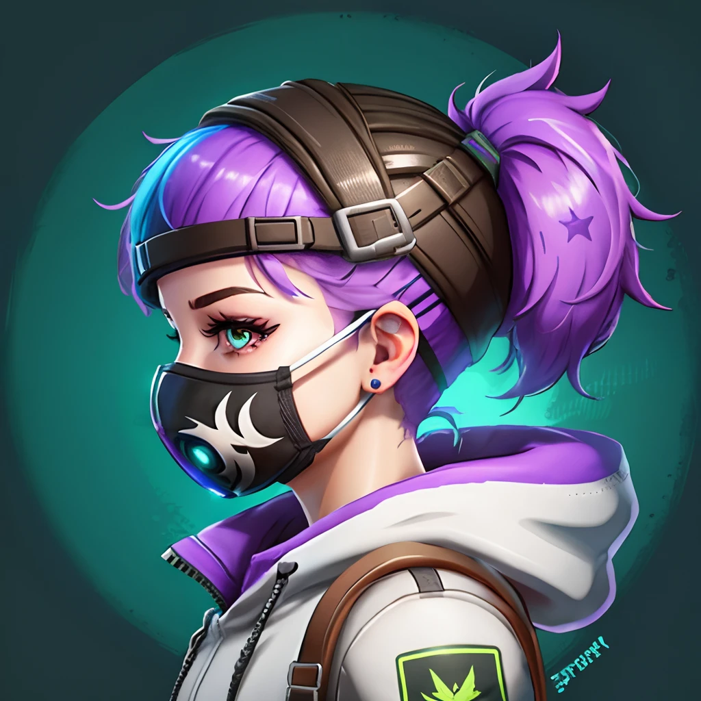 Fortnite-style user profile picture wearing mask