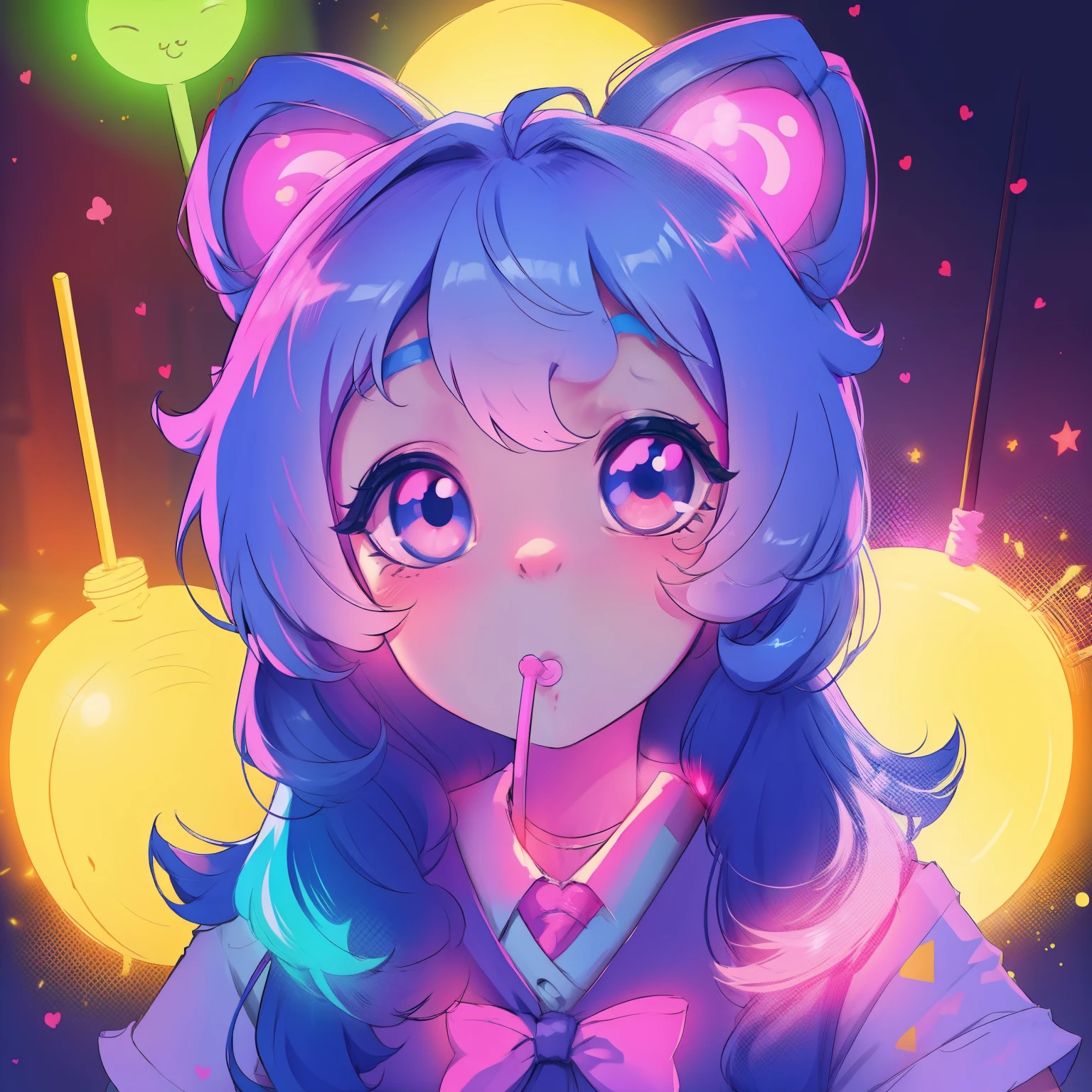 Lollipop, kawai, cute, cores neons