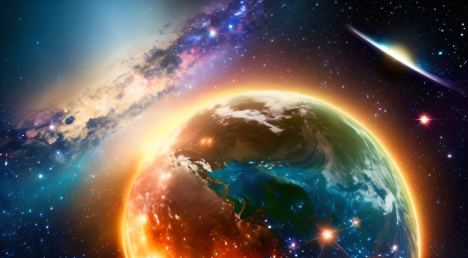 universo, galaxias, luzes