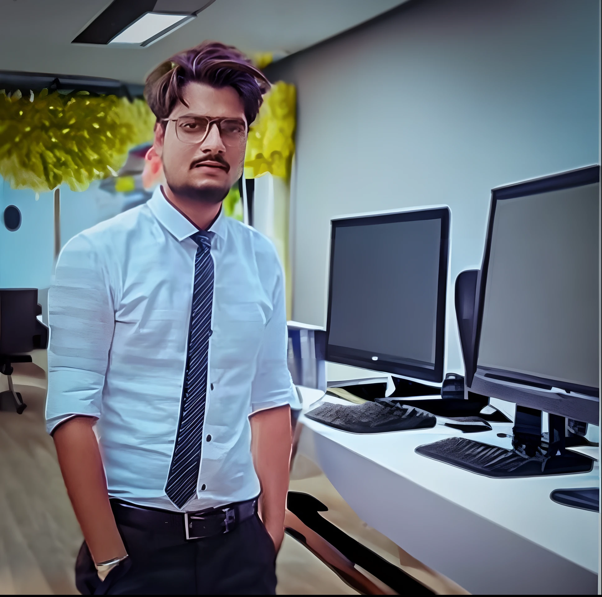 Ultra HD,4k, handsome boy, realistic,change dress , black glasses , blezer