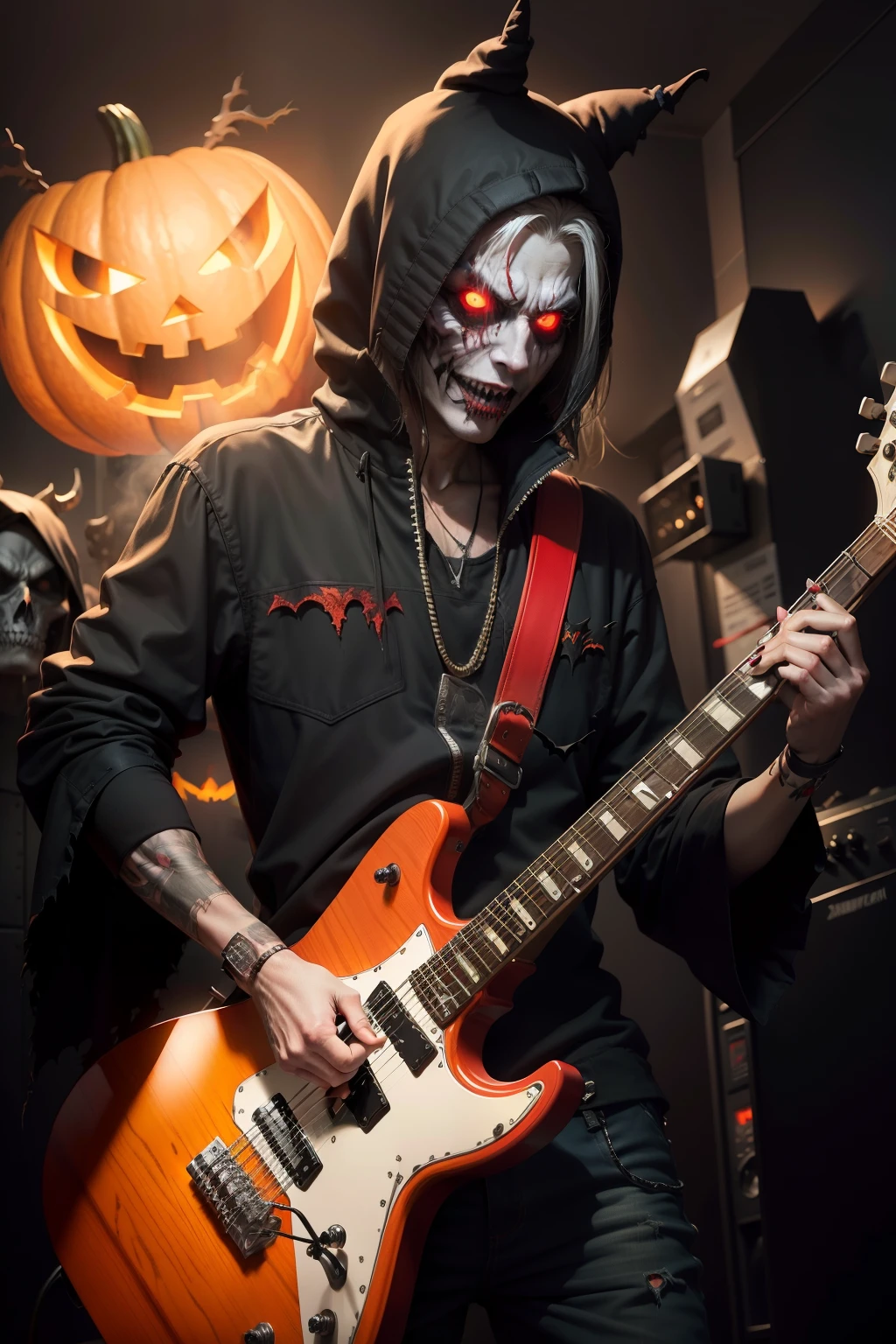 halloween scary hell guitarist evil demon