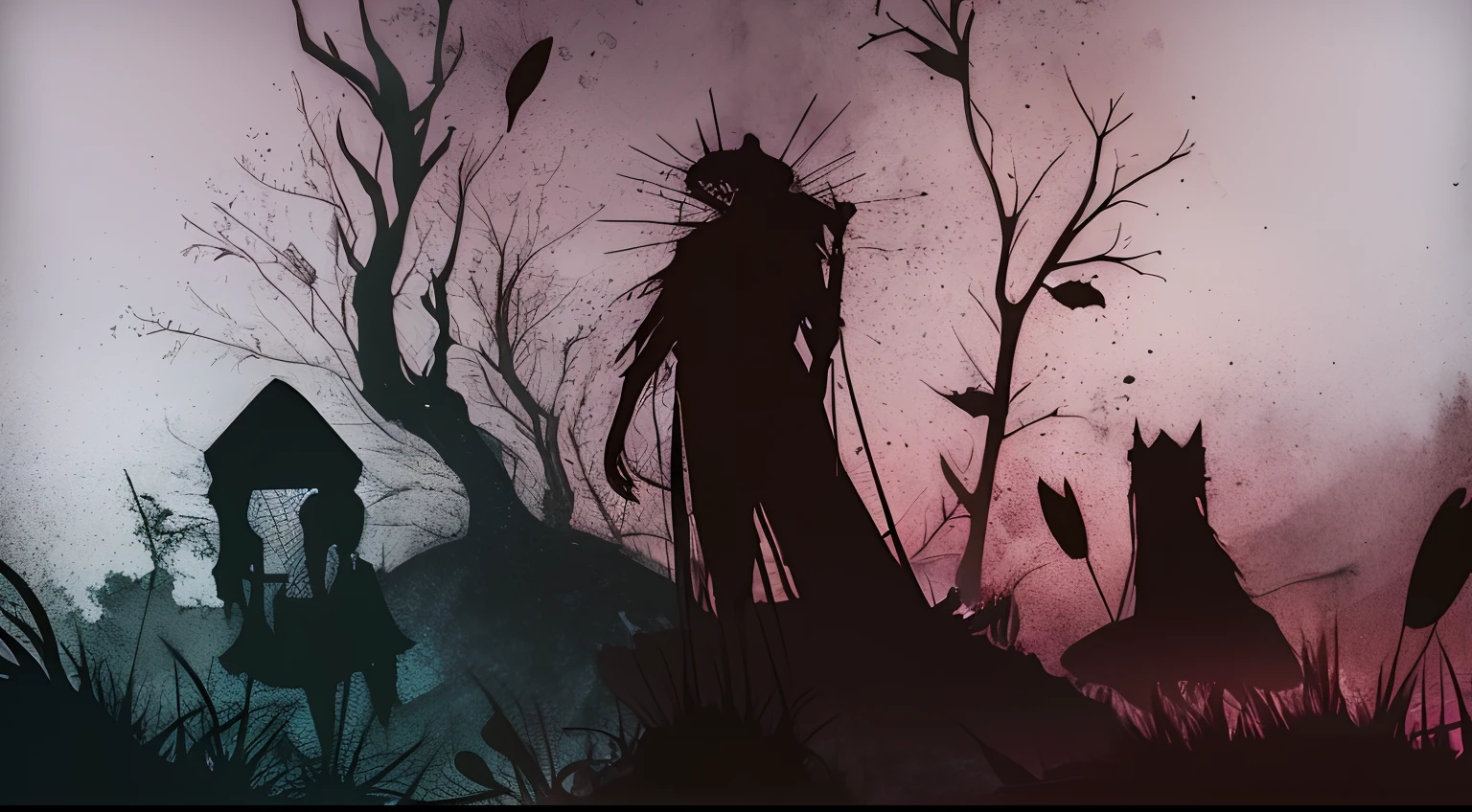 Design a banner for the YouTube channel 'Historias Macabras'. The channel specializes in horror, suspense, horror stories, paranormal events and mystery content. The channel name should be prominent on the banner and the slogan 'A chill in every story' should be prominently included. Use dark, atmospheric colors to create a spooky atmosphere. Incorporates visual elements such as shadows, silhouettes, dim lights and horror-related elements