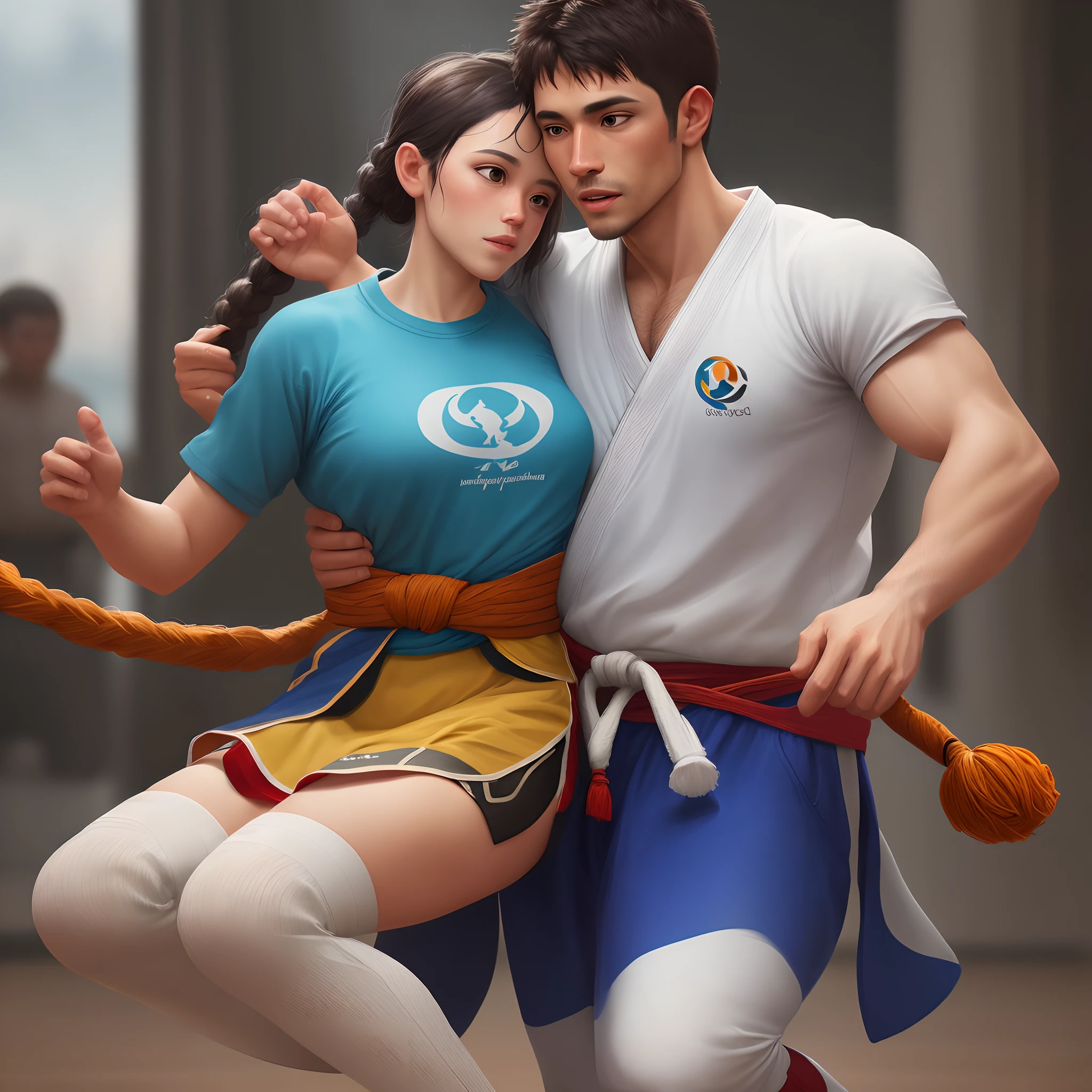 imagine a capoeira practitioner, digital art, high resolution details