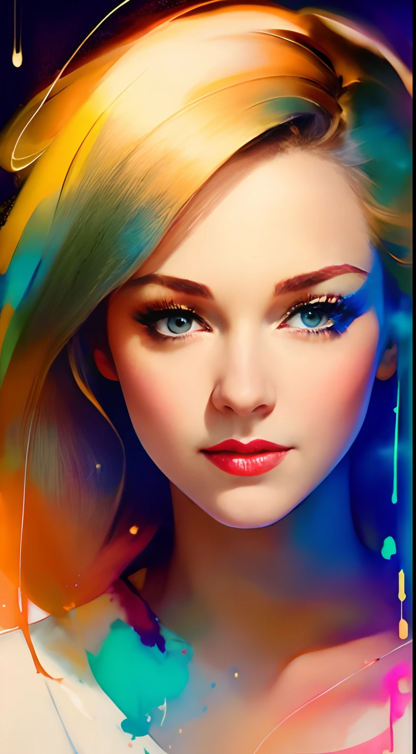 GIL ELVGREN a woman by agnes cecile, luminous design, pastel colours, ink drips, autumn lights
