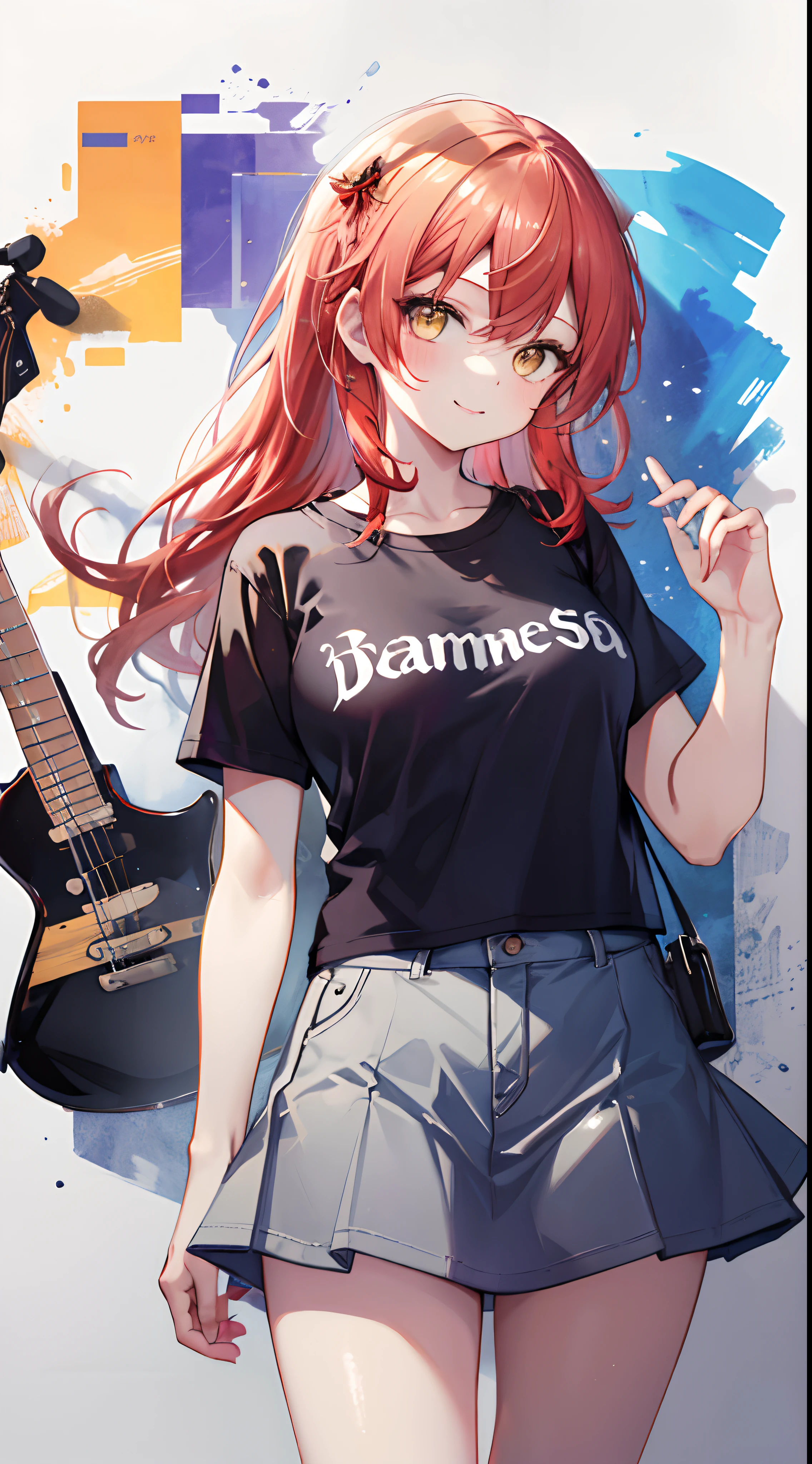 Strands of hair、Red hair,