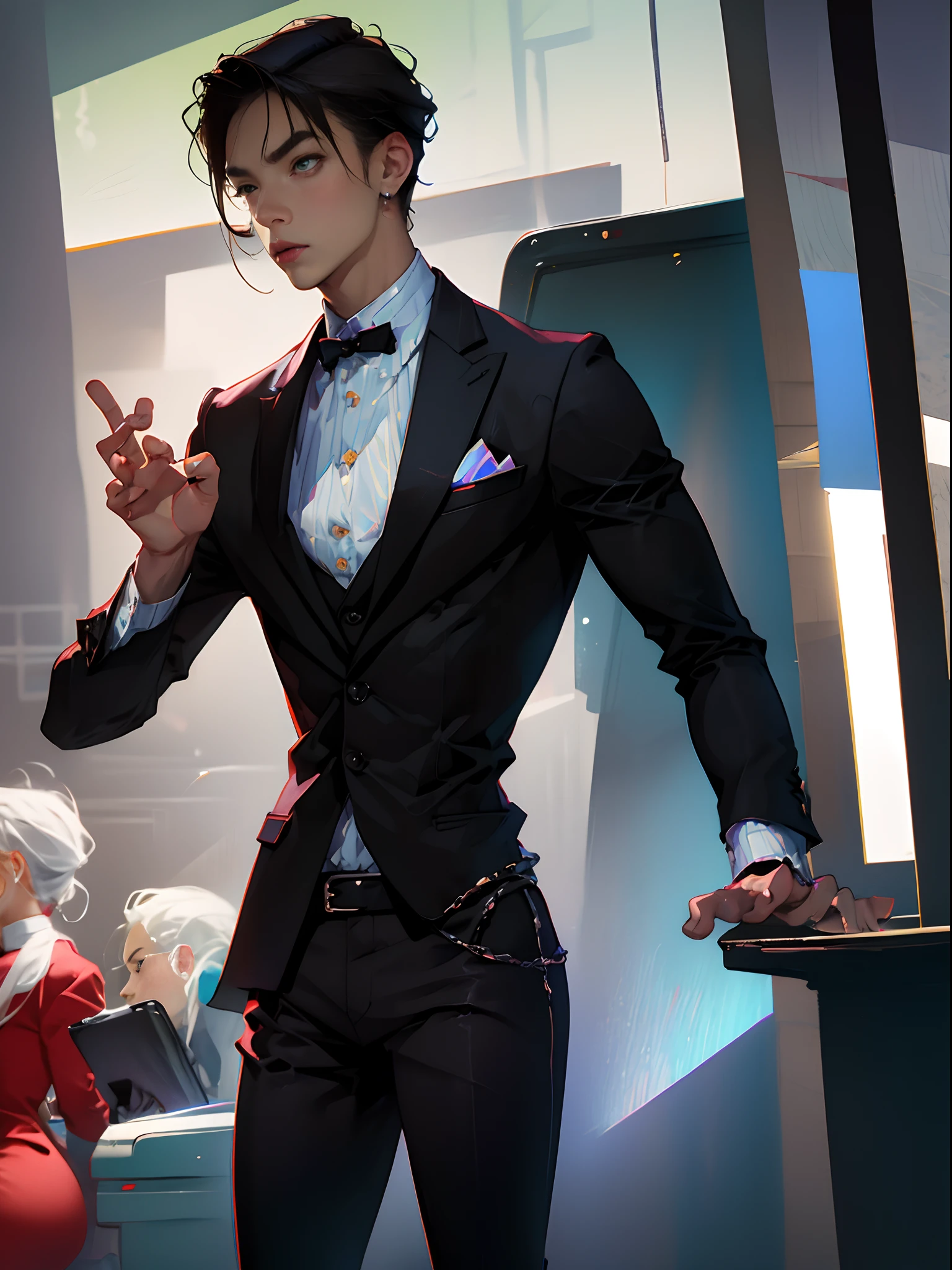 cool guy,Abs,pantiess,Business suit,roleplaying