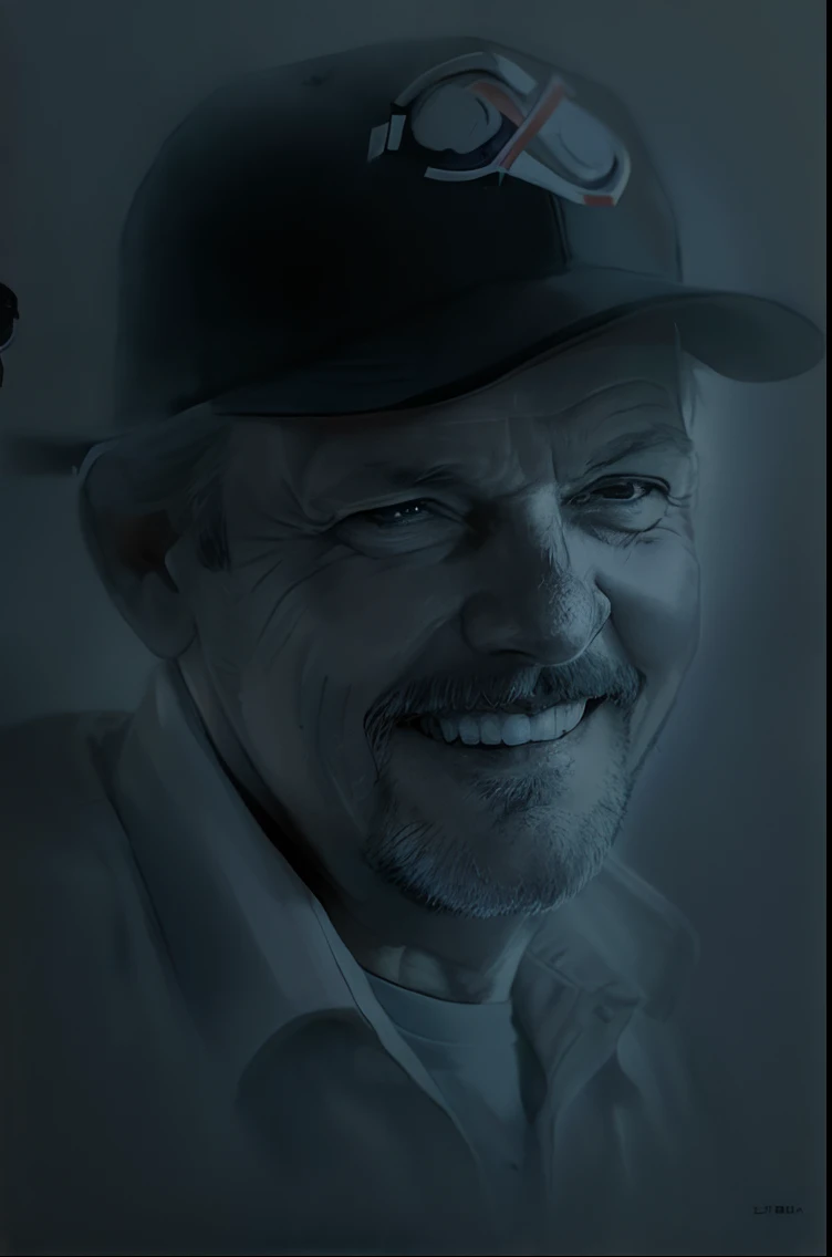 Smiling man in a baseball cap holding a cell phone, Imagem promocional, Jim Cramer •, Retrato de Chuck Clayton, jony ives, Retrato de Mark Hammil, fan art, Foto do retrato de Walter White, Jack Nicholson, Arte Promocional, great likeness, Wayne, foto de um homem, Pimenta Bob, Vdragan Bibin, Loomis, Rutkowsky, homem sorridente