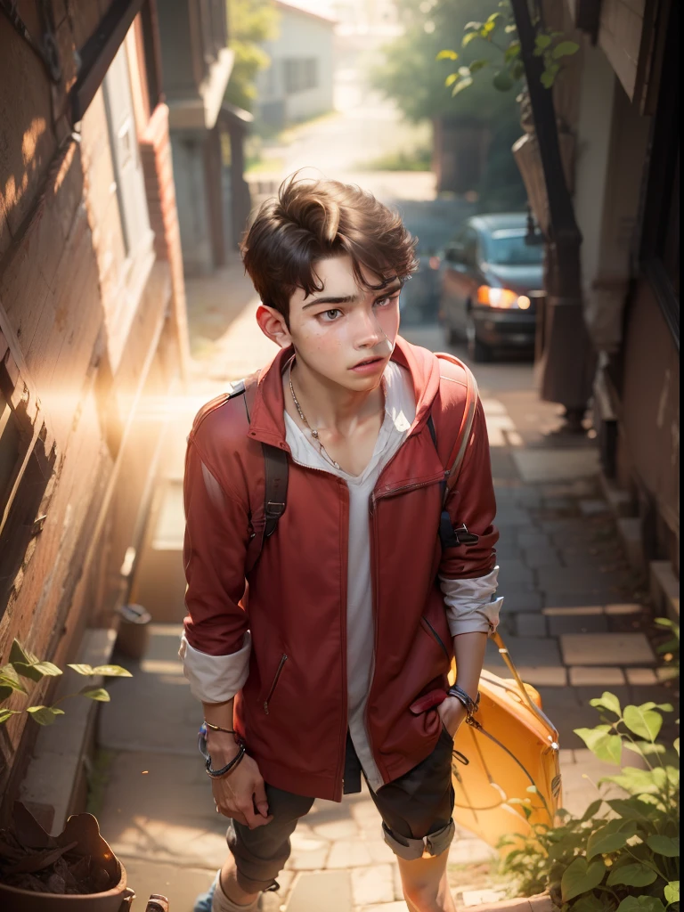 Handsome boy teenage boy 4K resolution background change reality face 16year old