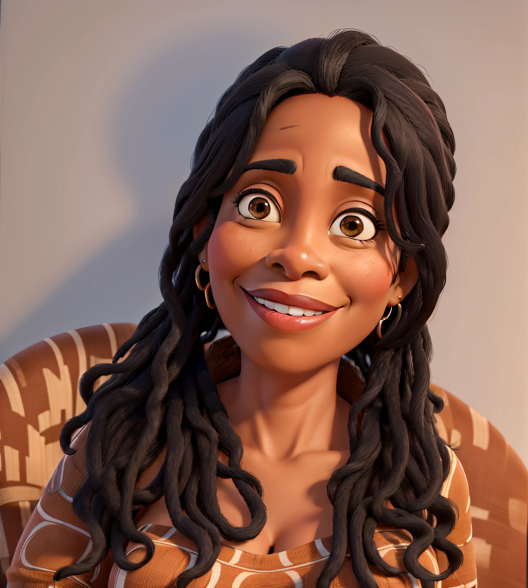 masterpiece, best quality ,Portrait of mid adult successful black mature woman looking at camera with arms crossed. Smiling african american business woman standing in new office .Portrait of mature woman.