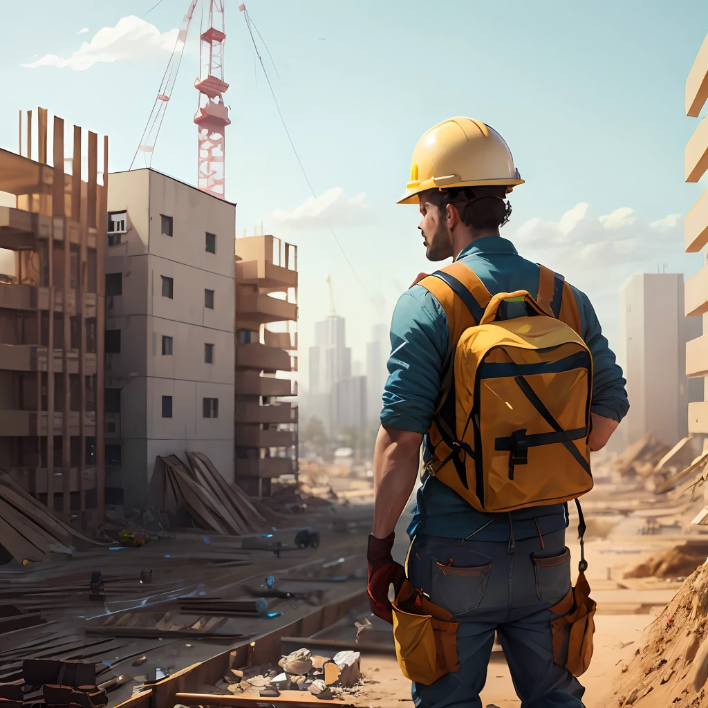 at the construction site