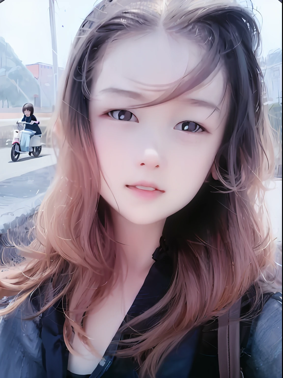 A charming with a backpack is enjoying a cute spring outing surrounded by beautiful yellow flowers and nature with her cute puppy. The illustration is a high-definition illustration in 4k resolution with highly detailed facial features and cartoon-style visuals, (Butterfly Dance)
