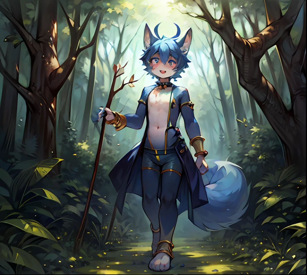 ,Watery big-eyed beast pupils,solo person,Libido boy,sexy for,being thin,Vigorous,short detailed hair,Exquisite facial features,Wolf ears,upper body bare,A fig leaf worn on the lower body,Furry wolf paws,Young furry look,Take a walk in the forest,Stepping socks,Bracelet ankle ring,corolla,Reach out and say hello,Boy,Beast too,Big Dickie,Stick out your tongue,Full fig leaf,are standing,,Be prepared to remove the fig leaf with your hands,,Wrapped around the body by mucus tentacles