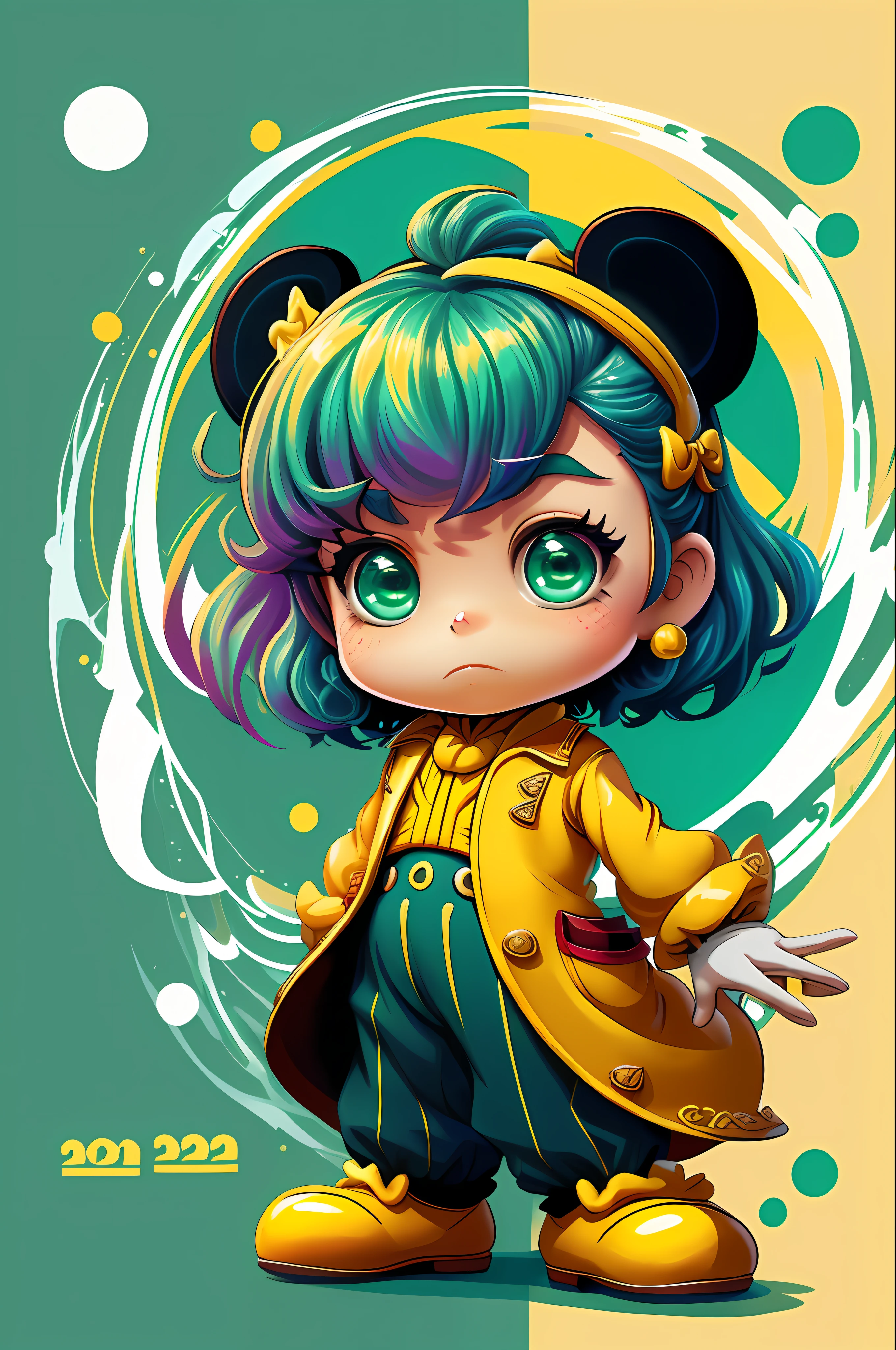 ) ((((Novo Personagem Mikey - Criador: Walt Disney2023) ), ,, Walt Disney acolchoamento ,multidimensional geometric wall PORTRAIT, arte, Chibi,
Yang08k, lindo, Colouring,
Primary works, qualidade superior, melhor qualidade, Arte Oficial, Beautiful and Aesthetic,)) ), ,, Walt Disney acolchoamento ,multidimensional geometric wall PORTRAIT, arte, Chibi,
Yang08k, lindo, (Colouring, verde , amarelo e branco)
Primary works, qualidade superior, melhor qualidade, Arte Oficial, Beautiful and Aesthetic,