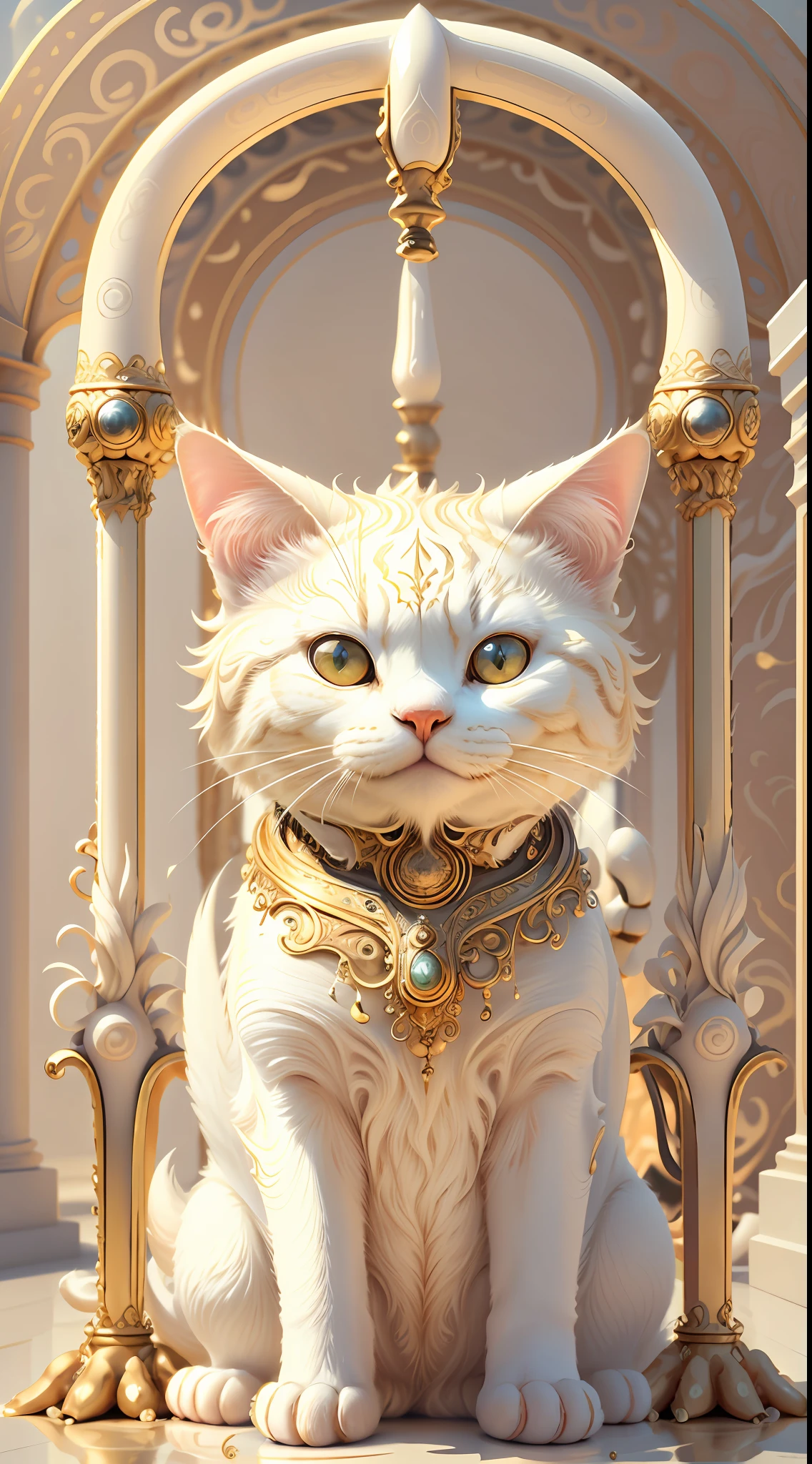 Ivory Gold AI Psychedelic magic,catss,cleanness,brightly,ssmile,Funny