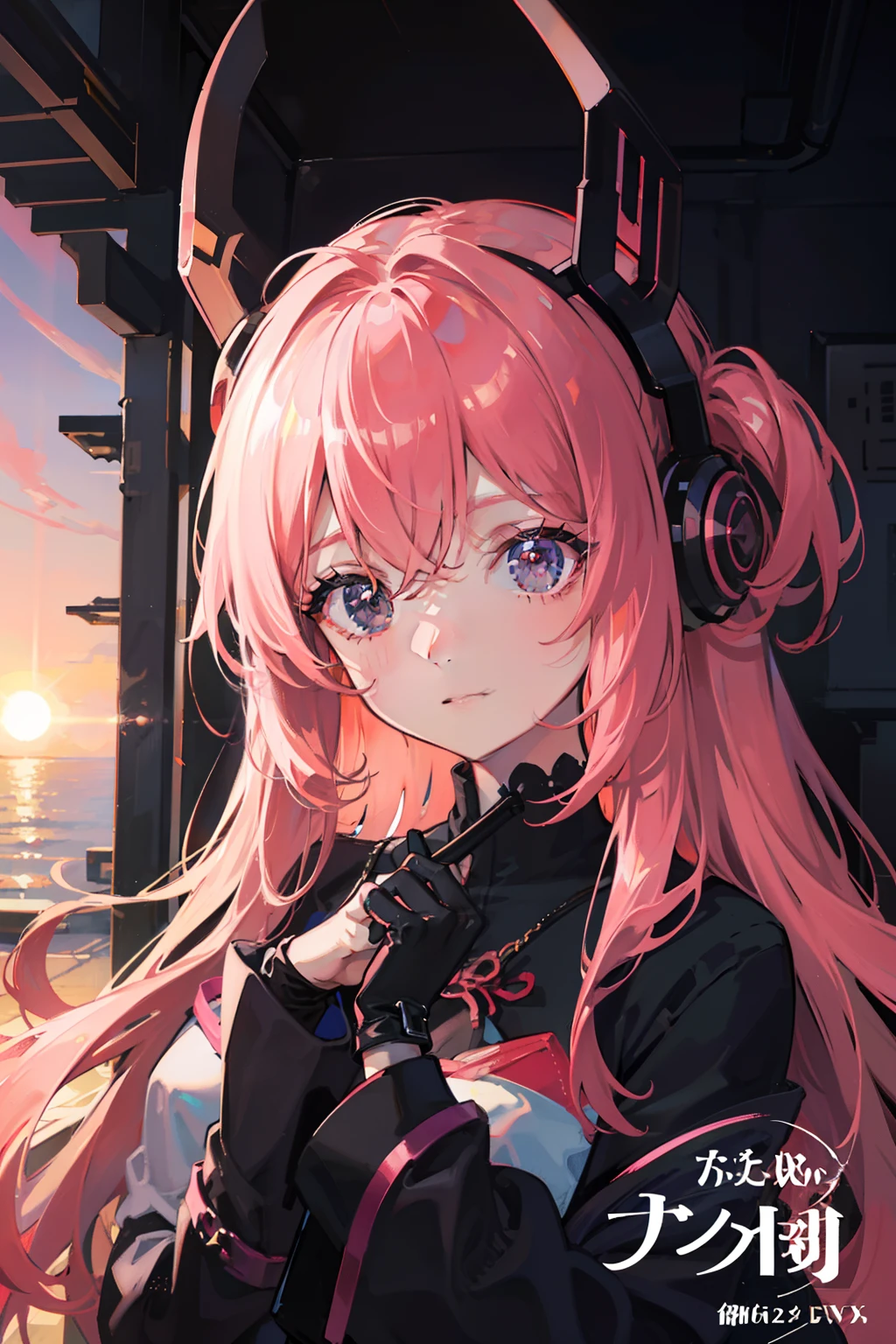 (nvinkpunk: 1.2) (SNTHWVE Style:0.8) 86、Lightwave、sunset、Intricate and elaborate design