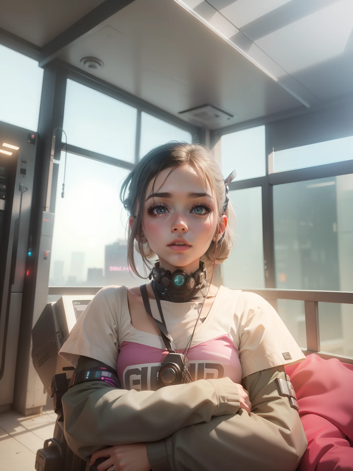 Imagine prompt cyberpunk beautiful cute girl ultra realistic 8k